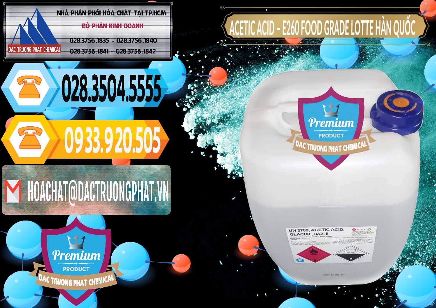 Nhập khẩu ( bán ) Acetic Acid – Axit Acetic E260 Food Grade Hàn Quốc Lotte Korea - 0003 - Nhà cung cấp ( phân phối ) hóa chất tại TP.HCM - hoachattayrua.net