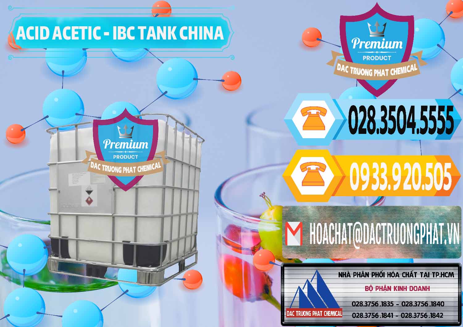 Cty chuyên cung cấp & bán Acetic Acid – Axit Acetic Tank Bồn IBC Trung Quốc China - 0443 - Cty chuyên kinh doanh ( phân phối ) hóa chất tại TP.HCM - hoachattayrua.net
