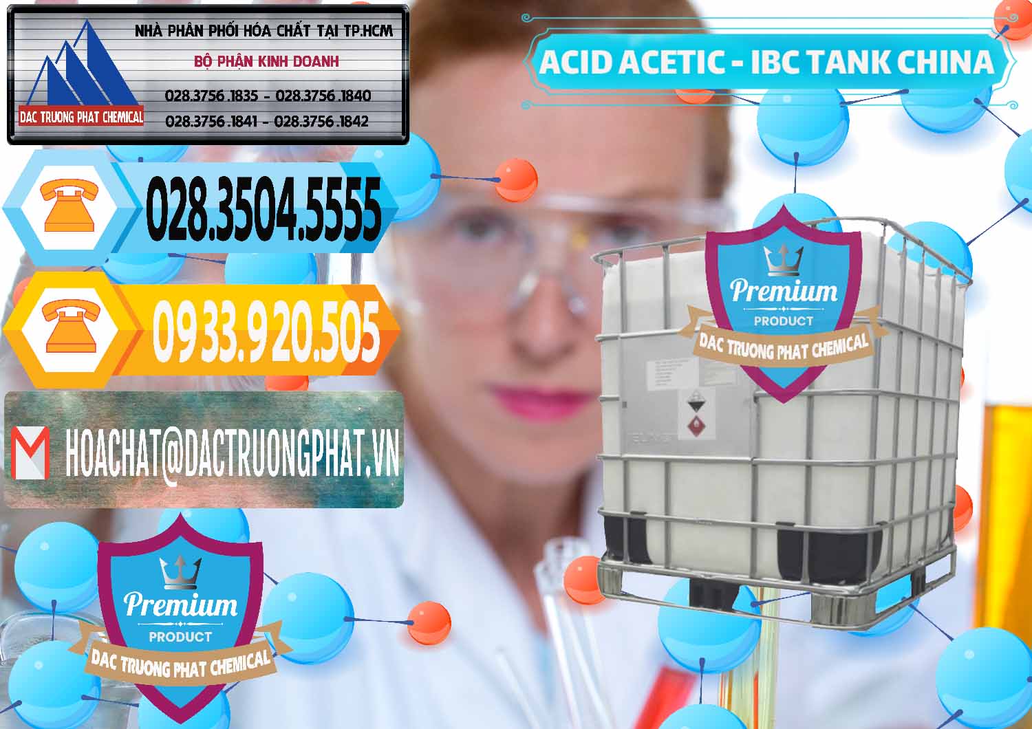 Bán và phân phối Acetic Acid – Axit Acetic Tank Bồn IBC Trung Quốc China - 0443 - Nơi phân phối & kinh doanh hóa chất tại TP.HCM - hoachattayrua.net
