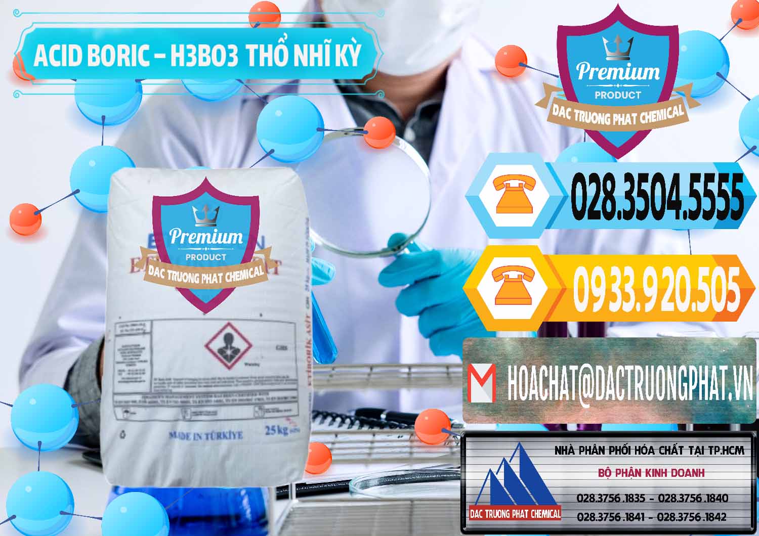 Nhập khẩu - bán Acid Boric – Axit Boric H3BO3 Etimaden Thổ Nhĩ Kỳ Turkey - 0369 - Công ty nhập khẩu và phân phối hóa chất tại TP.HCM - hoachattayrua.net