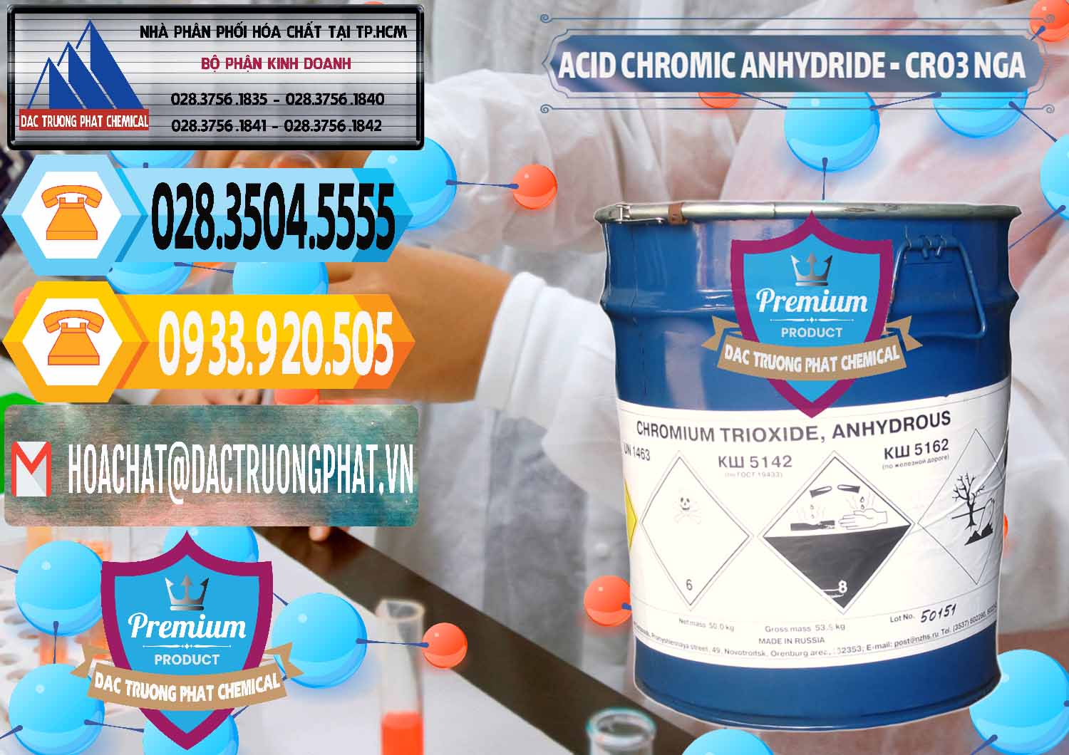 Nơi nhập khẩu - bán Acid Chromic Anhydride - Cromic CRO3 Nga Russia - 0006 - Phân phối - kinh doanh hóa chất tại TP.HCM - hoachattayrua.net