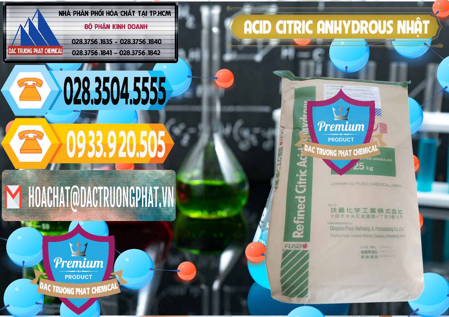 Đơn vị chuyên bán - cung cấp Acid Citric - Axit Citric Anhydrous FUSO Nhật Japan - 0439 - Chuyên bán & cung cấp hóa chất tại TP.HCM - hoachattayrua.net