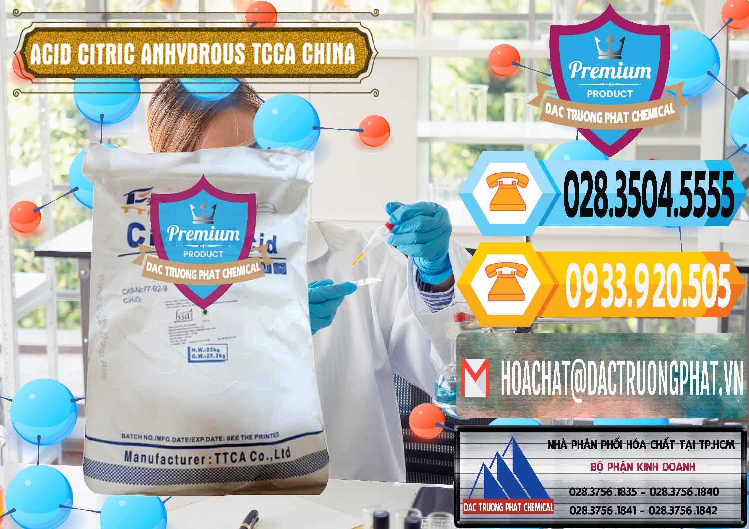 Cty chuyên cung cấp & bán Acid Citric - Axit Citric Anhydrous TCCA Trung Quốc China - 0442 - Nơi cung ứng & phân phối hóa chất tại TP.HCM - hoachattayrua.net