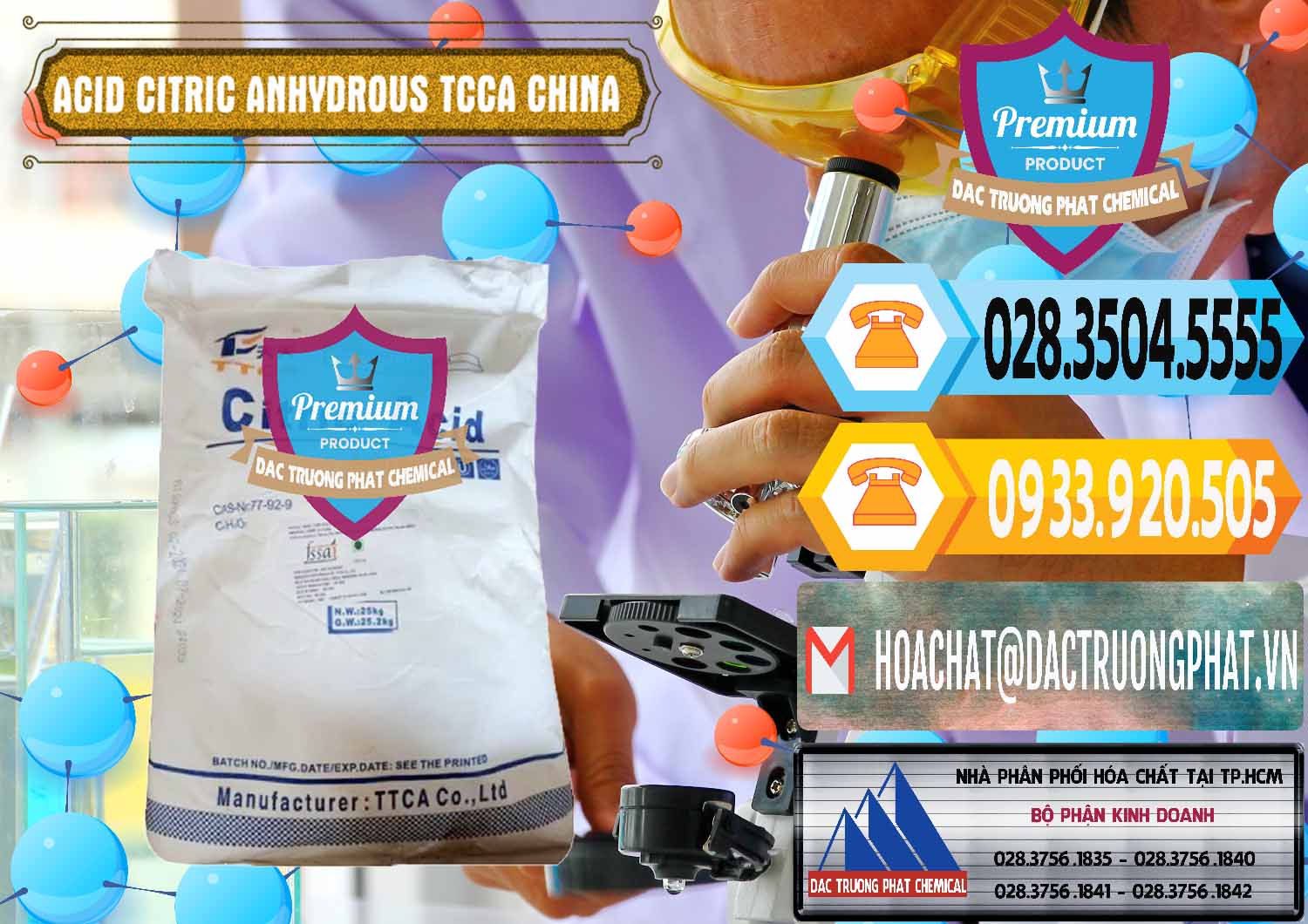 Nơi bán và phân phối Acid Citric - Axit Citric Anhydrous TCCA Trung Quốc China - 0442 - Cty chuyên phân phối _ nhập khẩu hóa chất tại TP.HCM - hoachattayrua.net