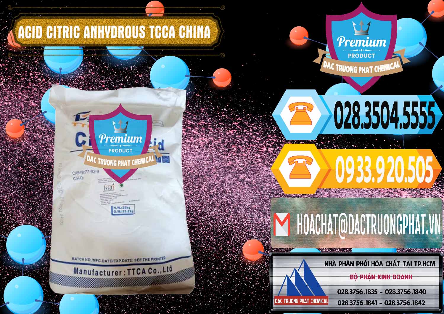 Đơn vị kinh doanh ( bán ) Acid Citric - Axit Citric Anhydrous TCCA Trung Quốc China - 0442 - Kinh doanh ( phân phối ) hóa chất tại TP.HCM - hoachattayrua.net