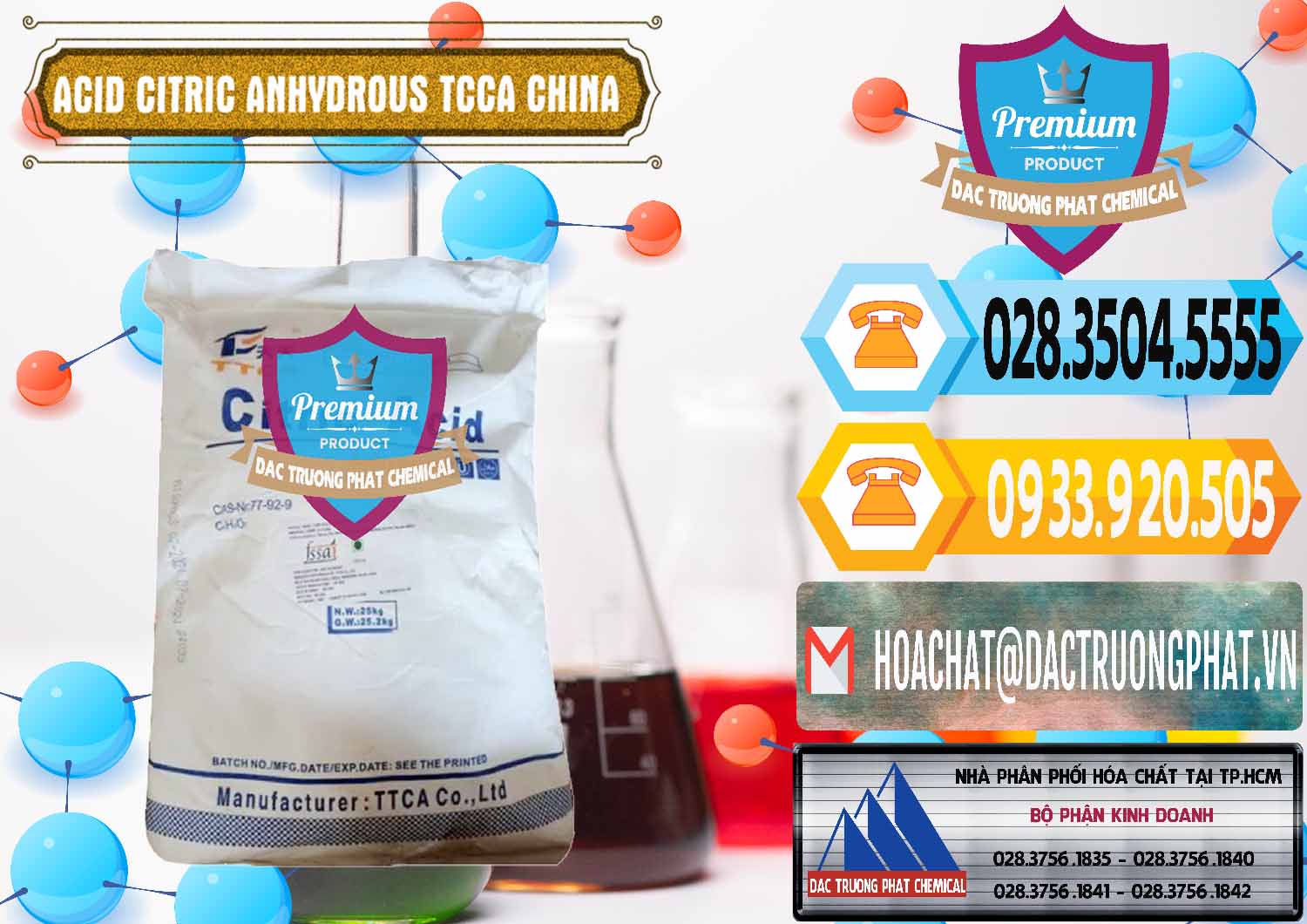 Nhà cung cấp và bán Acid Citric - Axit Citric Anhydrous TCCA Trung Quốc China - 0442 - Nhà phân phối ( cung ứng ) hóa chất tại TP.HCM - hoachattayrua.net