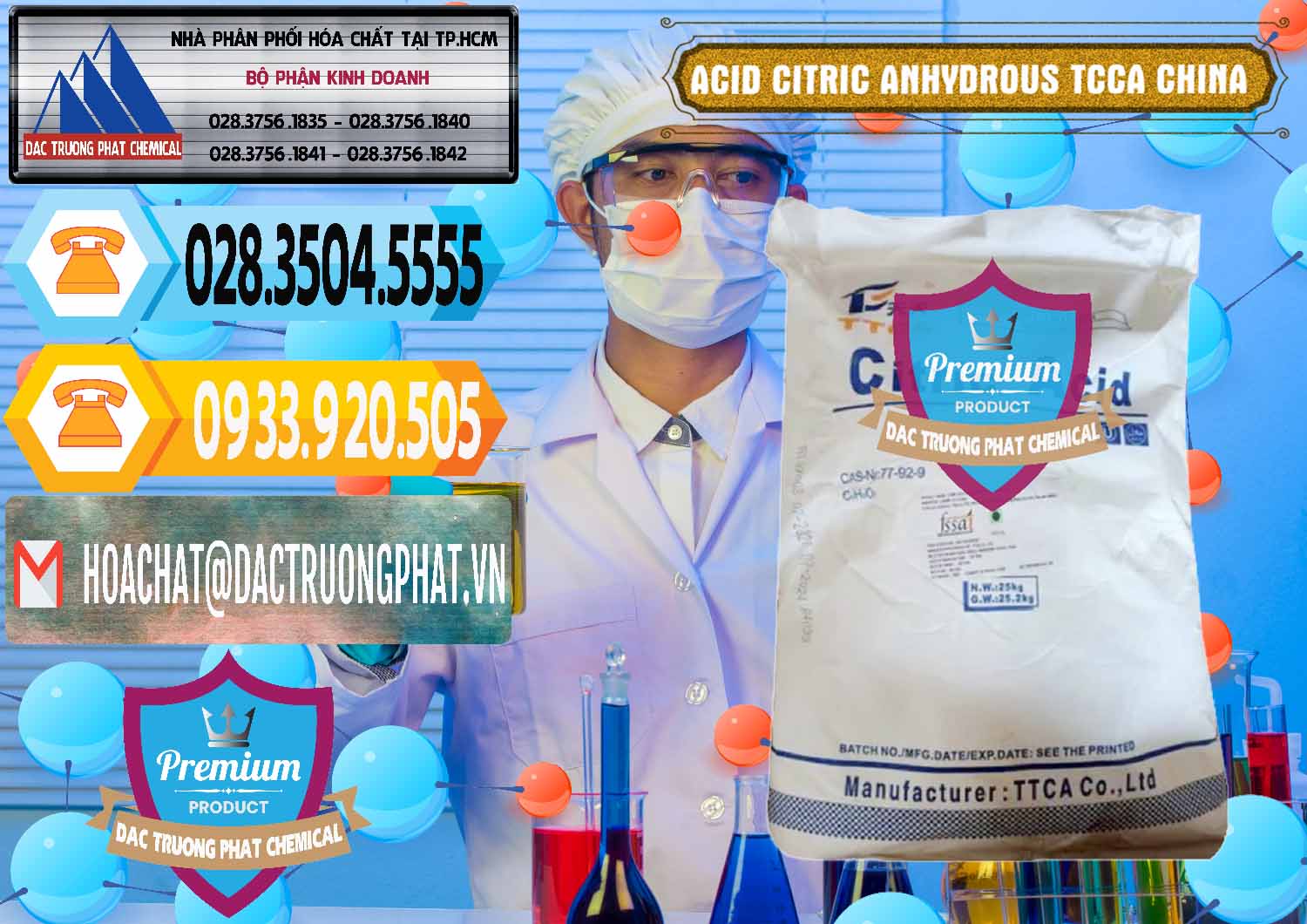 Cty chuyên cung ứng & bán Acid Citric - Axit Citric Anhydrous TCCA Trung Quốc China - 0442 - Nơi cung ứng và phân phối hóa chất tại TP.HCM - hoachattayrua.net