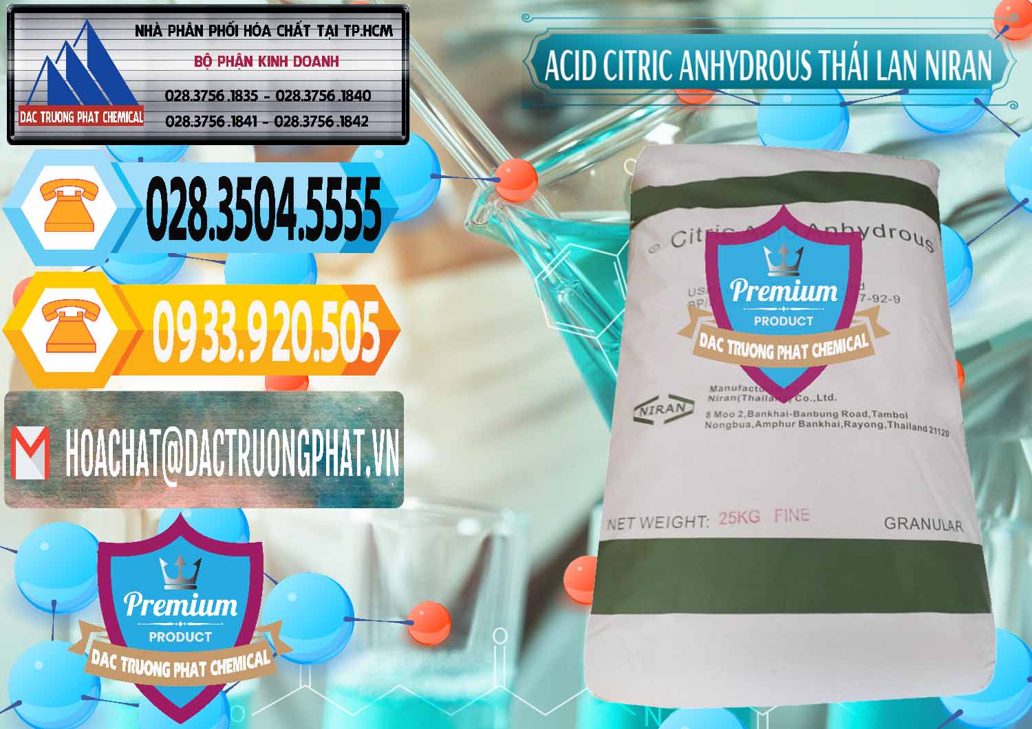 Đơn vị chuyên cung ứng _ bán Acid Citric - Axit Citric Anhydrous - Thái Lan Niran - 0231 - Nhà cung cấp ( phân phối ) hóa chất tại TP.HCM - hoachattayrua.net