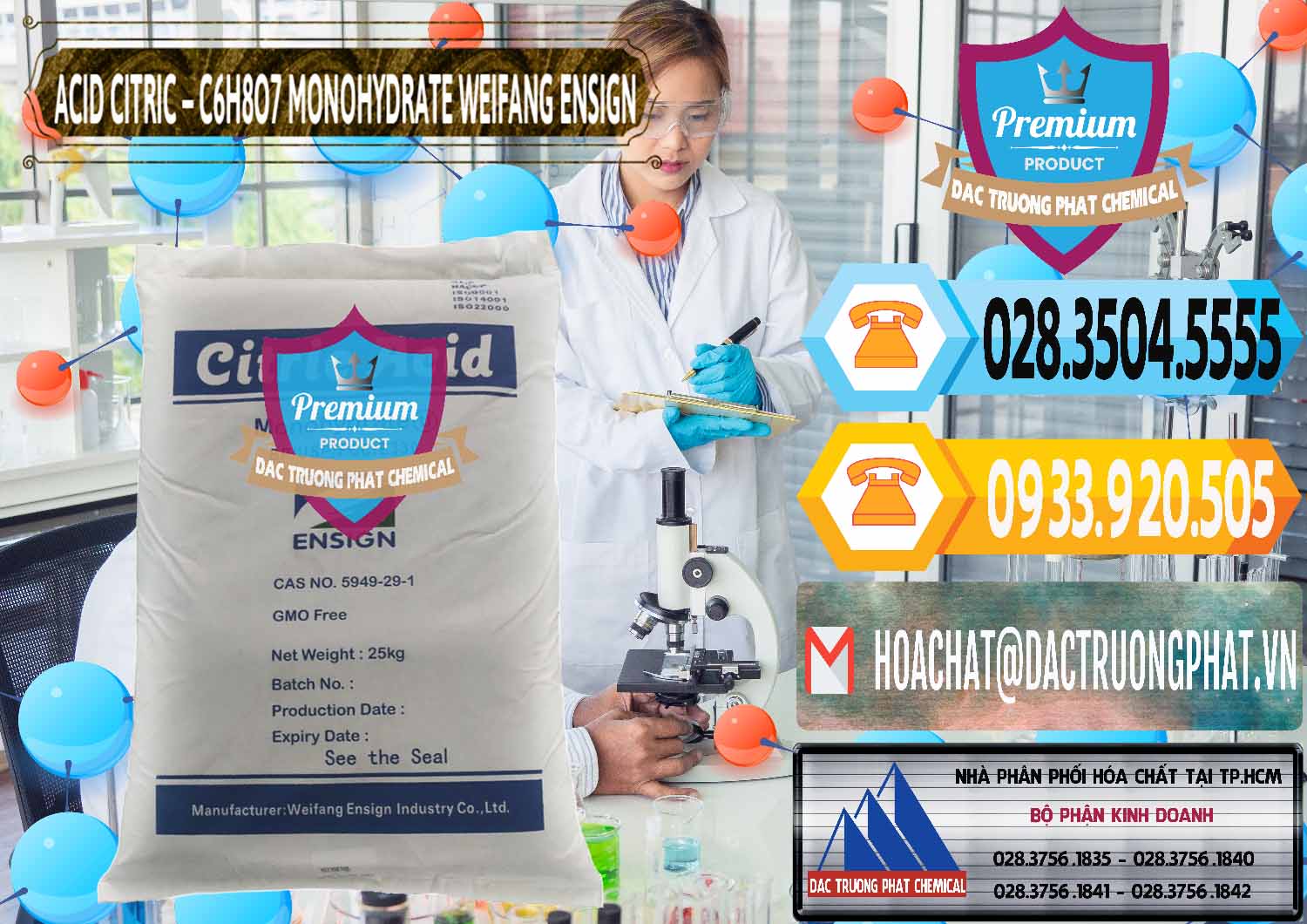 Cty chuyên nhập khẩu & bán Acid Citric - Axit Citric Monohydrate Weifang Trung Quốc China - 0009 - Cty chuyên cung cấp - kinh doanh hóa chất tại TP.HCM - hoachattayrua.net