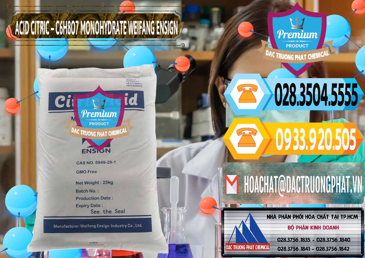 Chuyên kinh doanh _ bán Acid Citric - Axit Citric Monohydrate Weifang Trung Quốc China - 0009 - Nơi phân phối & nhập khẩu hóa chất tại TP.HCM - hoachattayrua.net