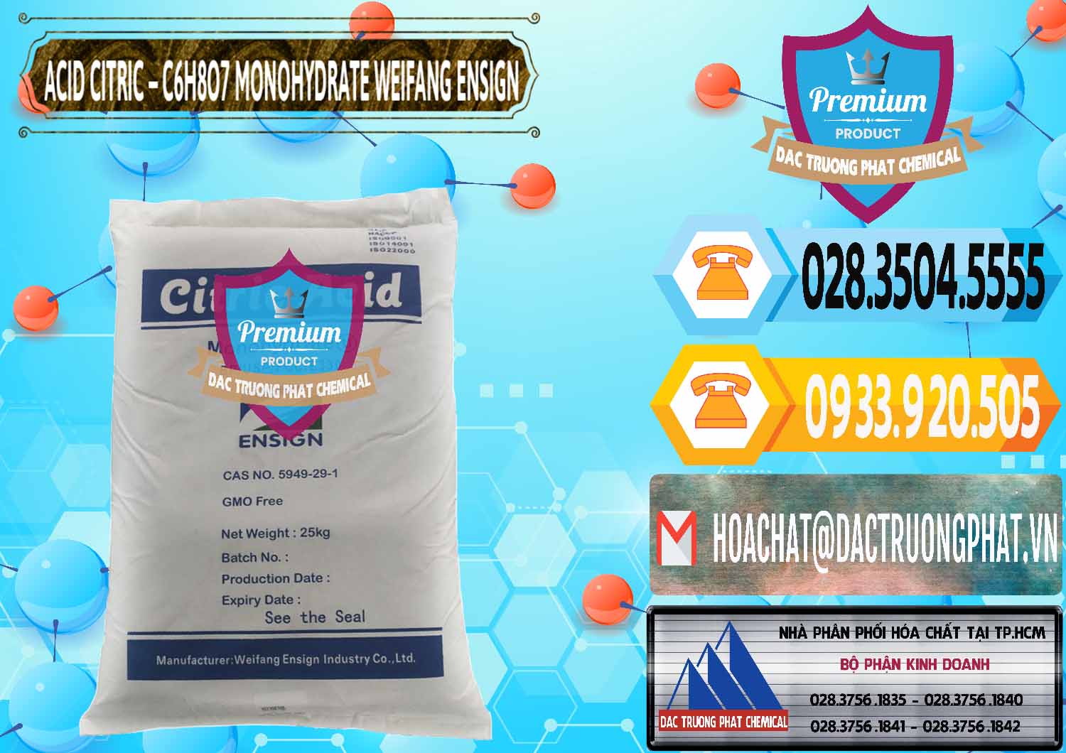 Công ty chuyên bán ( phân phối ) Acid Citric - Axit Citric Monohydrate Weifang Trung Quốc China - 0009 - Cty kinh doanh & phân phối hóa chất tại TP.HCM - hoachattayrua.net