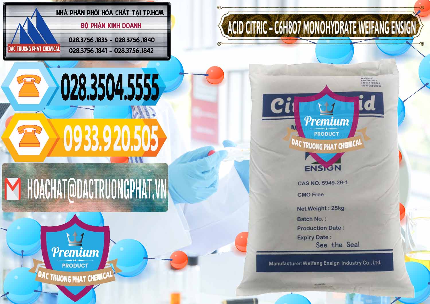 Cty chuyên phân phối và bán Acid Citric - Axit Citric Monohydrate Weifang Trung Quốc China - 0009 - Nhà cung cấp & phân phối hóa chất tại TP.HCM - hoachattayrua.net
