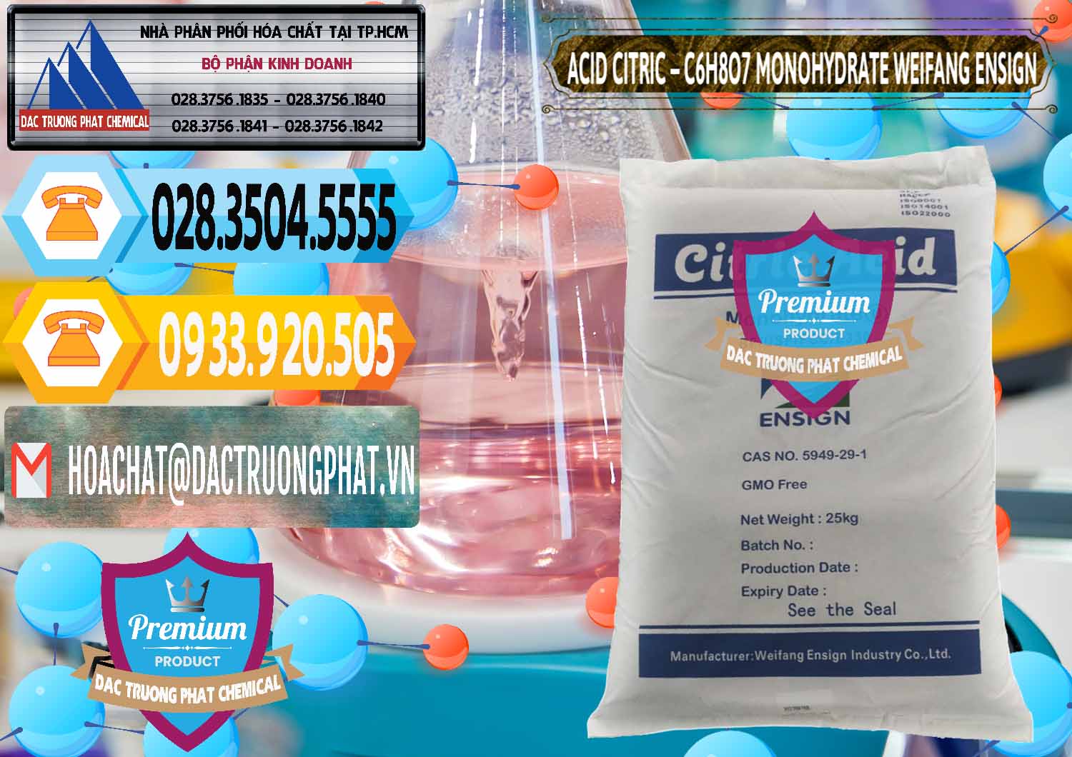 Công ty chuyên cung ứng - bán Acid Citric - Axit Citric Monohydrate Weifang Trung Quốc China - 0009 - Đơn vị chuyên phân phối - nhập khẩu hóa chất tại TP.HCM - hoachattayrua.net