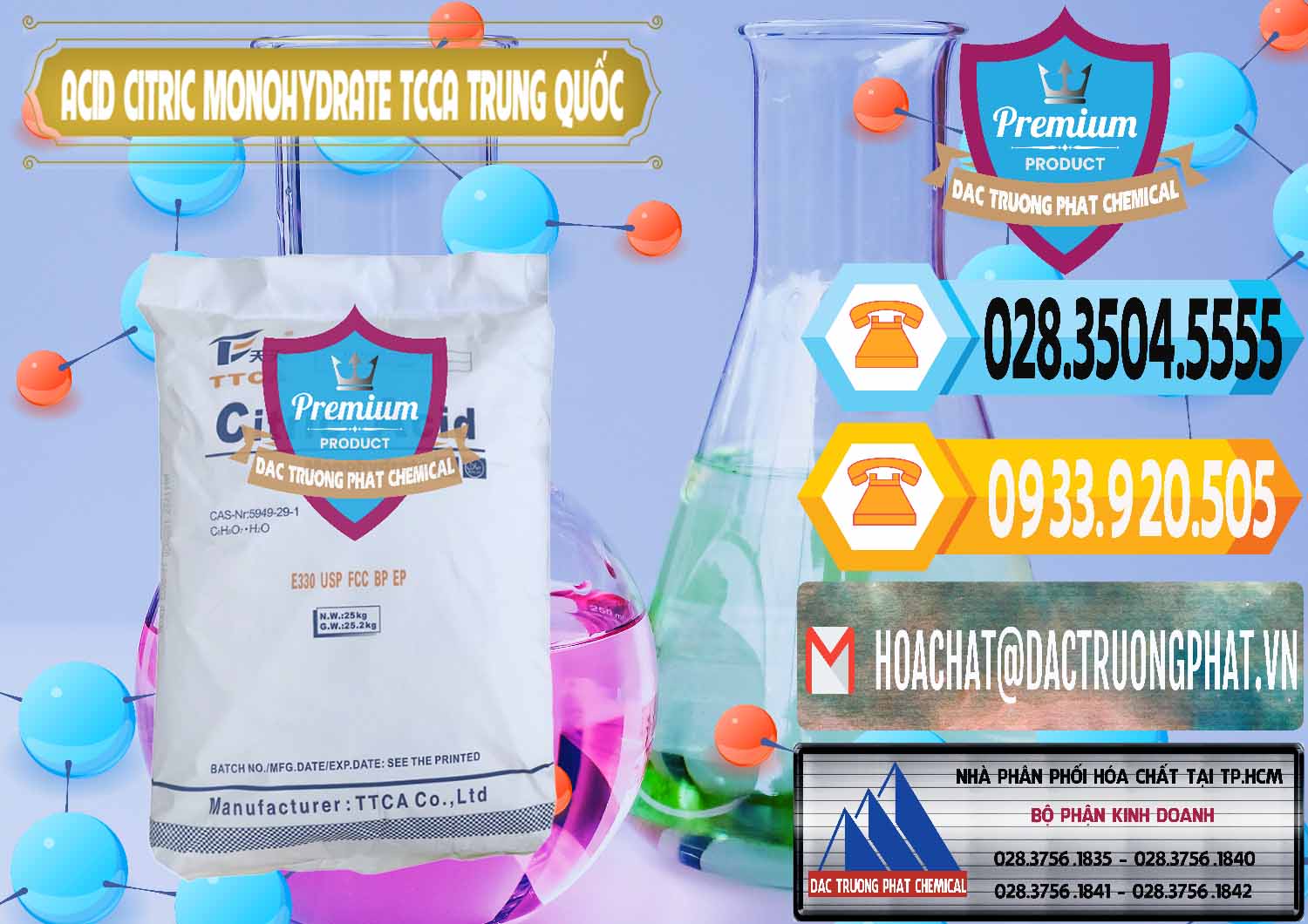 Cty bán ( cung cấp ) Acid Citric - Axit Citric Monohydrate TCCA Trung Quốc China - 0441 - Đơn vị phân phối và cung cấp hóa chất tại TP.HCM - hoachattayrua.net