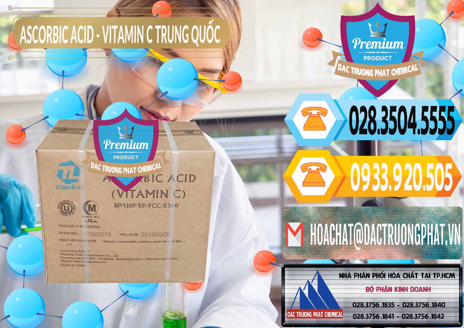 Nhà phân phối và bán Axit Ascorbic - Vitamin C Trung Quốc China - 0309 - Nhà cung cấp ( phân phối ) hóa chất tại TP.HCM - hoachattayrua.net