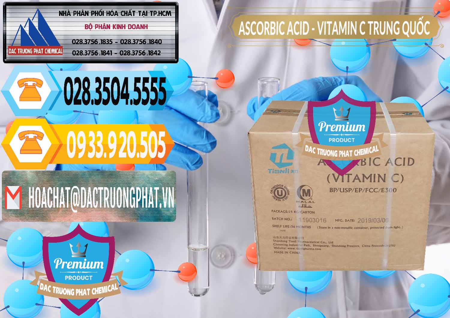 Cty chuyên cung cấp _ bán Axit Ascorbic - Vitamin C Trung Quốc China - 0309 - Cty phân phối & cung cấp hóa chất tại TP.HCM - hoachattayrua.net