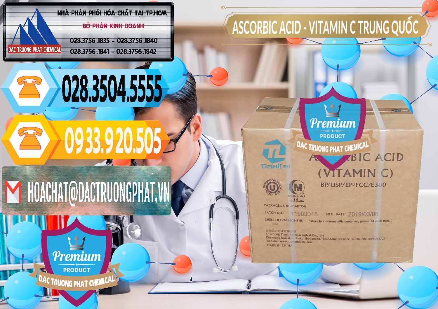 Nơi bán Axit Ascorbic - Vitamin C Trung Quốc China - 0309 - Cung cấp _ kinh doanh hóa chất tại TP.HCM - hoachattayrua.net