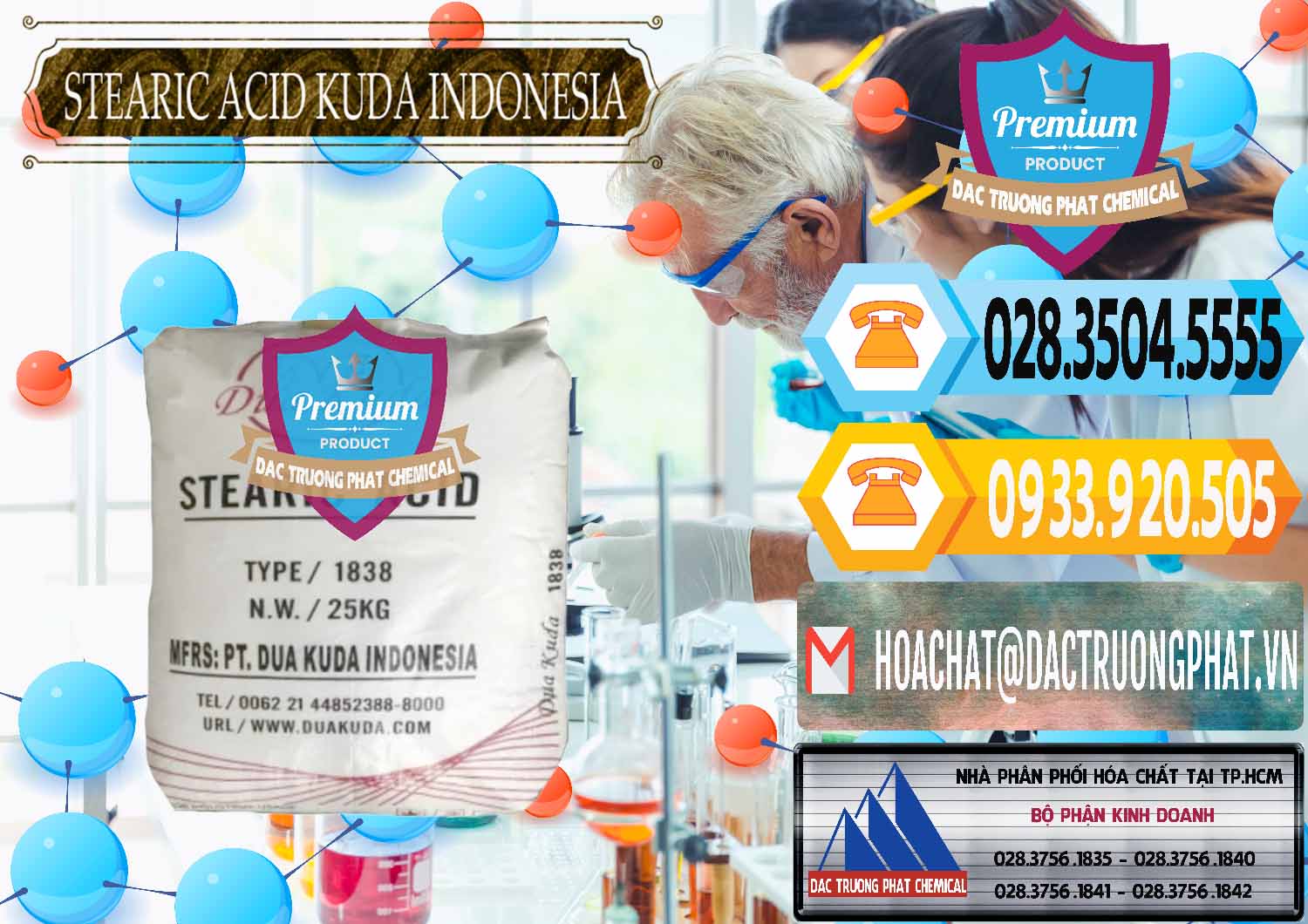 Đơn vị chuyên bán và cung ứng Axit Stearic - Stearic Acid Dua Kuda Indonesia - 0388 - Cty phân phối _ cung ứng hóa chất tại TP.HCM - hoachattayrua.net