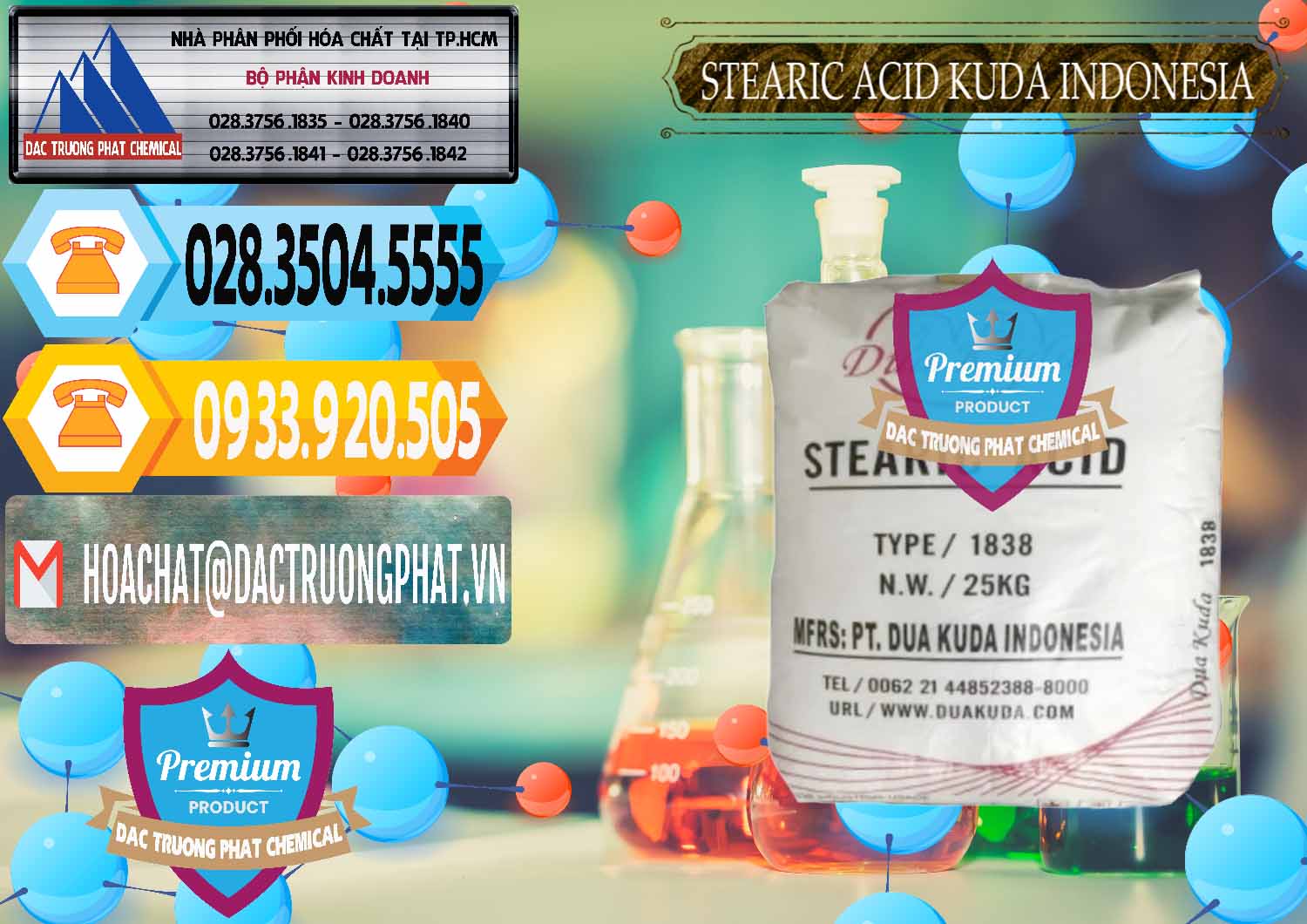 Nhập khẩu _ bán Axit Stearic - Stearic Acid Dua Kuda Indonesia - 0388 - Chuyên cung cấp và nhập khẩu hóa chất tại TP.HCM - hoachattayrua.net
