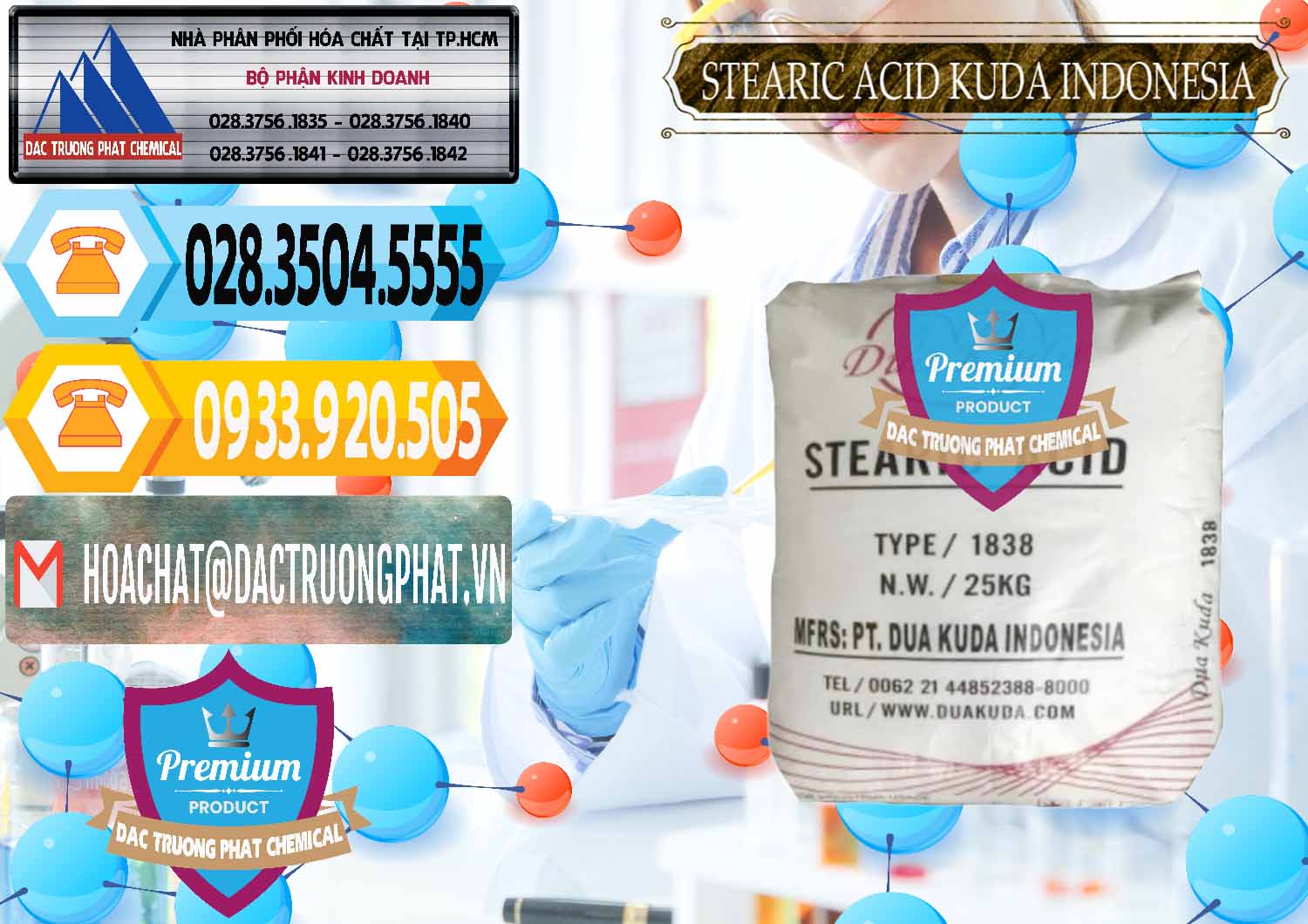 Đơn vị chuyên cung ứng và bán Axit Stearic - Stearic Acid Dua Kuda Indonesia - 0388 - Cty chuyên nhập khẩu - cung cấp hóa chất tại TP.HCM - hoachattayrua.net