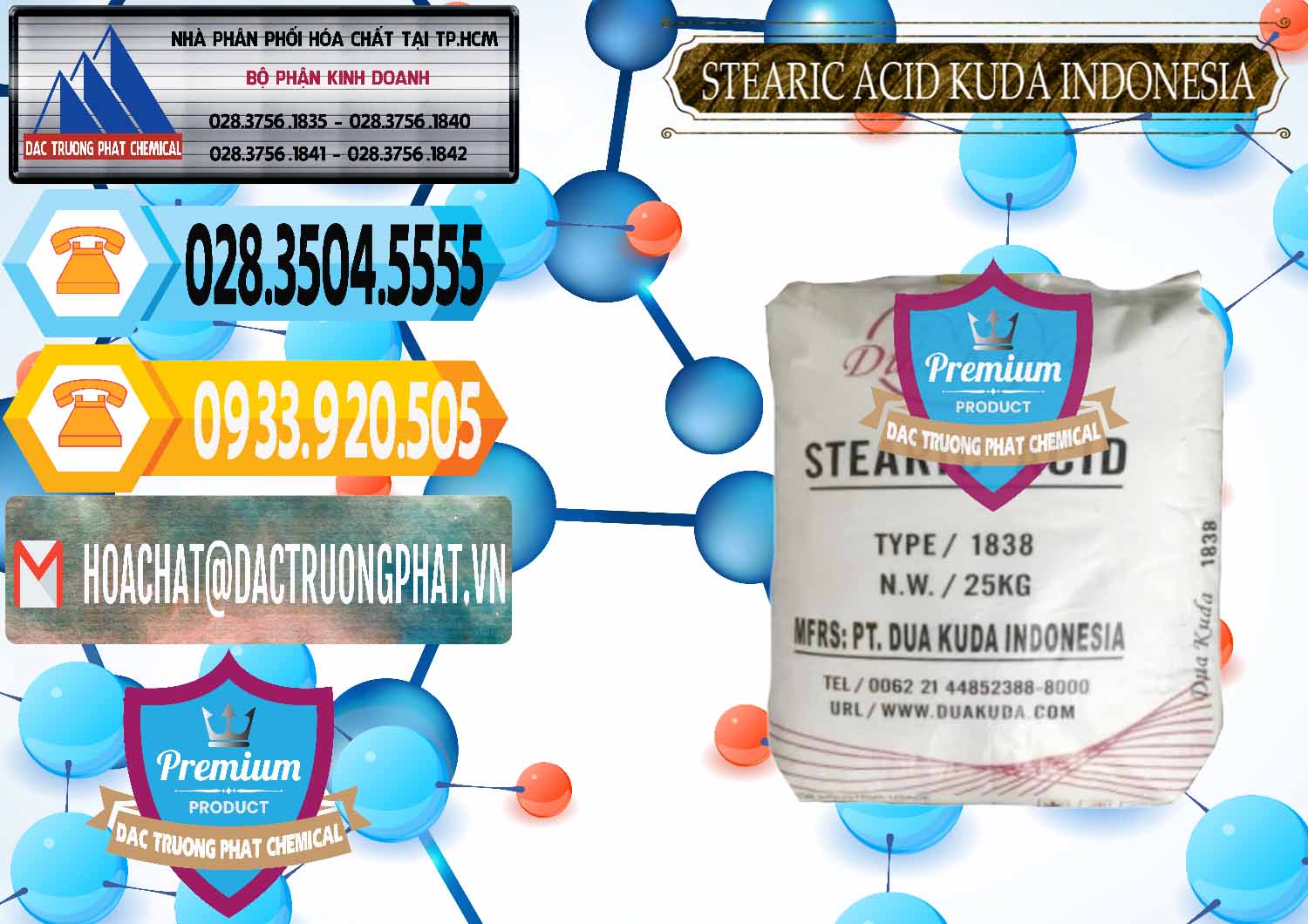 Cty bán _ phân phối Axit Stearic - Stearic Acid Dua Kuda Indonesia - 0388 - Cty chuyên kinh doanh ( phân phối ) hóa chất tại TP.HCM - hoachattayrua.net