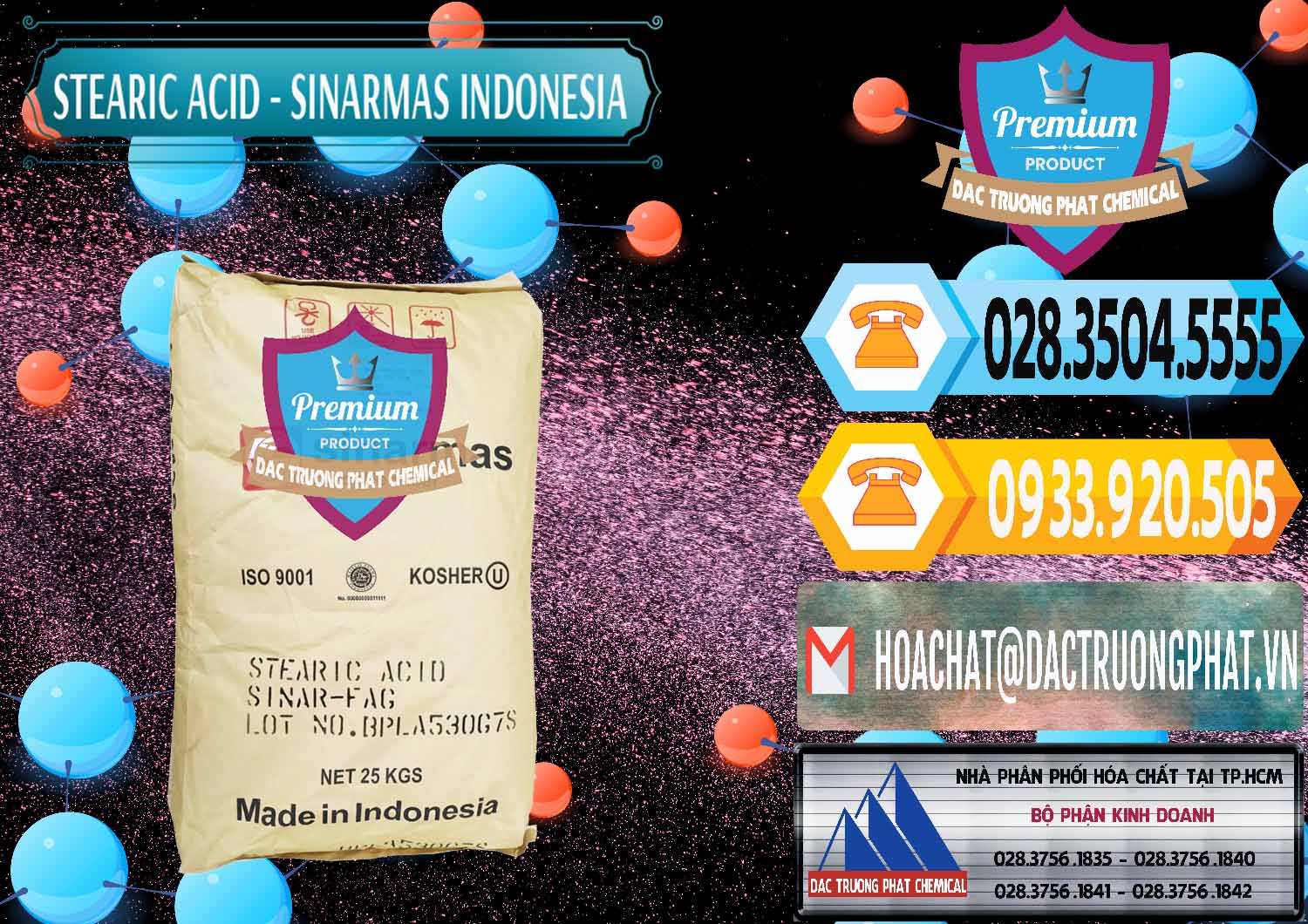 Nơi chuyên bán ( phân phối ) Axit Stearic - Stearic Acid Sinarmas Indonesia - 0389 - Đơn vị nhập khẩu _ phân phối hóa chất tại TP.HCM - hoachattayrua.net