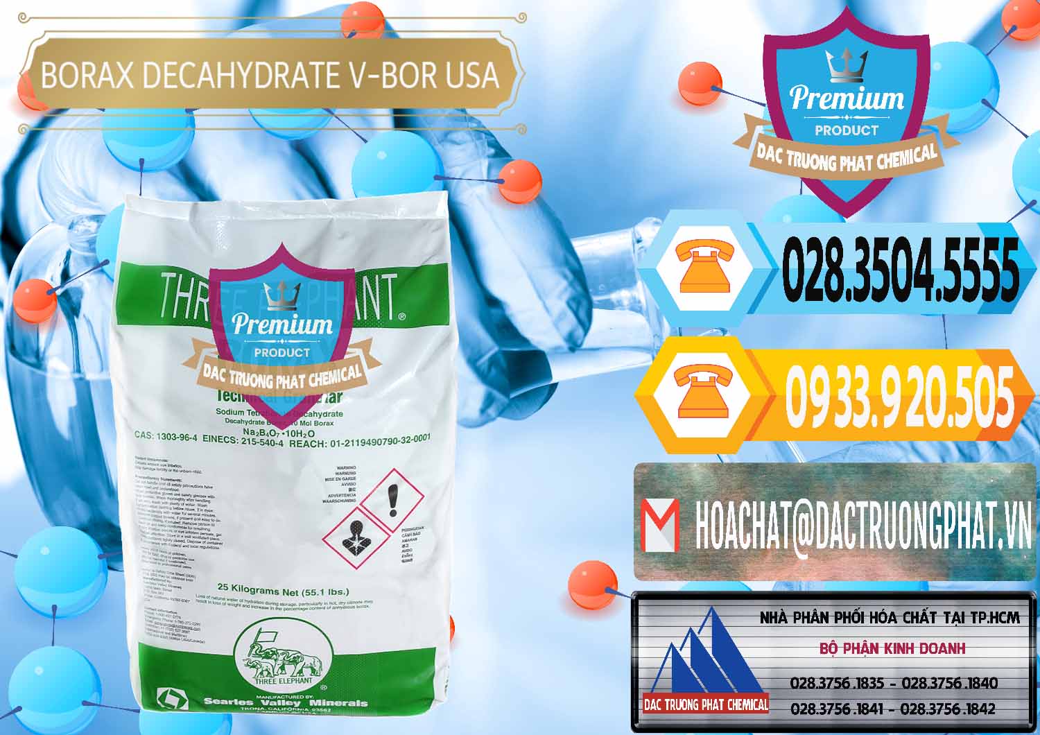 Đơn vị chuyên phân phối ( bán ) Borax Decahydrate NA2B4O7.10H2O Mỹ V-Bor Usa - 0032 - Nơi phân phối ( cung cấp ) hóa chất tại TP.HCM - hoachattayrua.net