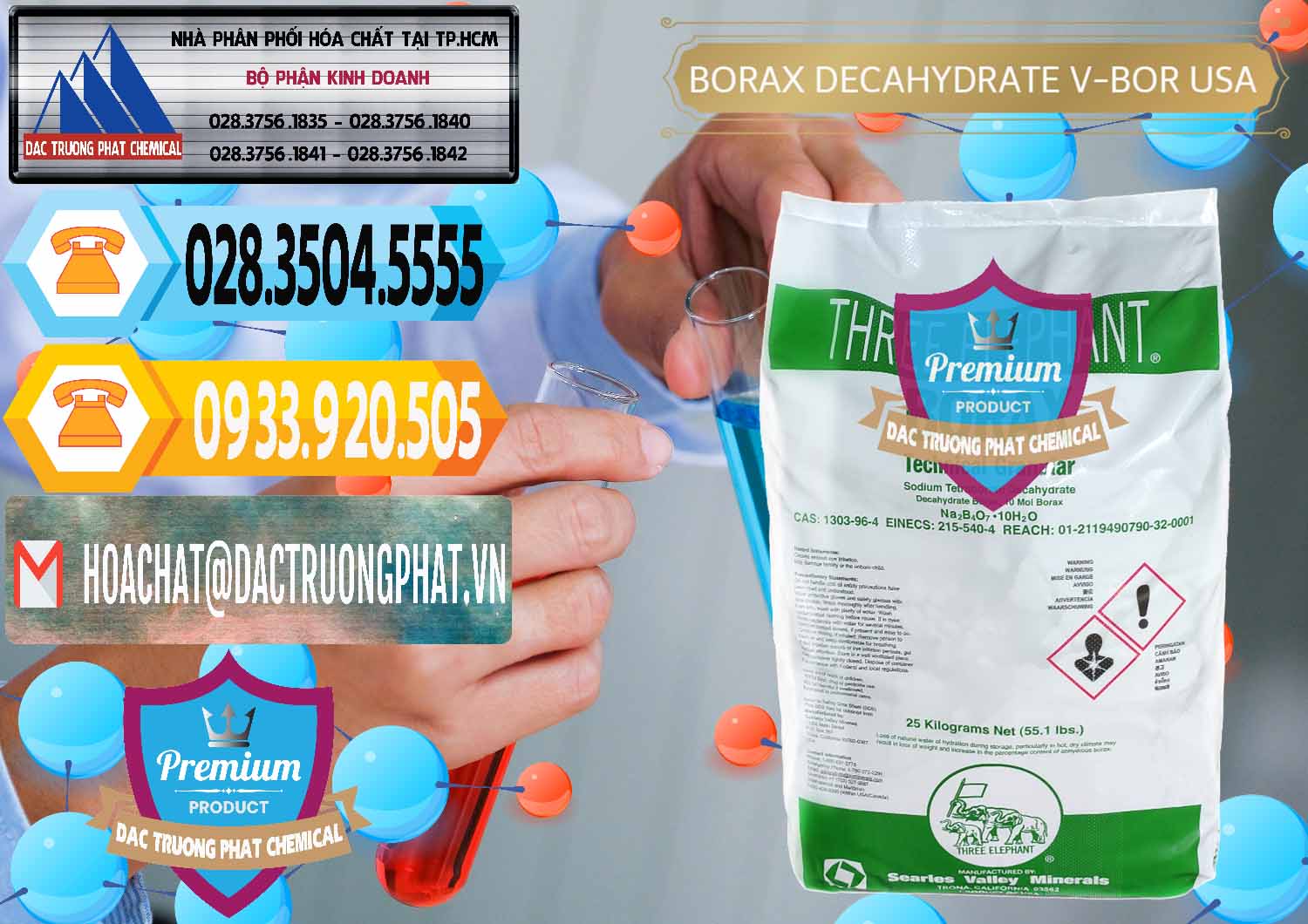 Đơn vị chuyên bán ( phân phối ) Borax Decahydrate NA2B4O7.10H2O Mỹ V-Bor Usa - 0032 - Nơi chuyên phân phối & cung ứng hóa chất tại TP.HCM - hoachattayrua.net