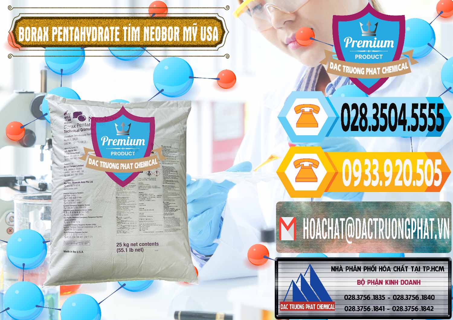 Nơi chuyên nhập khẩu _ bán Borax Pentahydrate Bao Tím Neobor TG Mỹ Usa - 0277 - Nhà cung cấp - bán hóa chất tại TP.HCM - hoachattayrua.net
