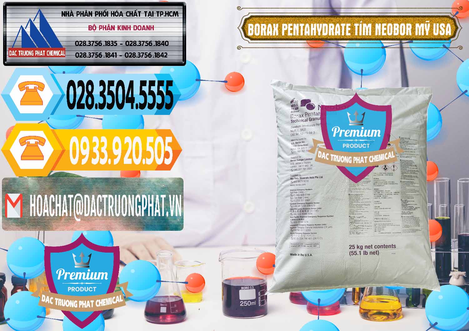 Nơi phân phối & bán Borax Pentahydrate Bao Tím Neobor TG Mỹ Usa - 0277 - Chuyên phân phối và nhập khẩu hóa chất tại TP.HCM - hoachattayrua.net