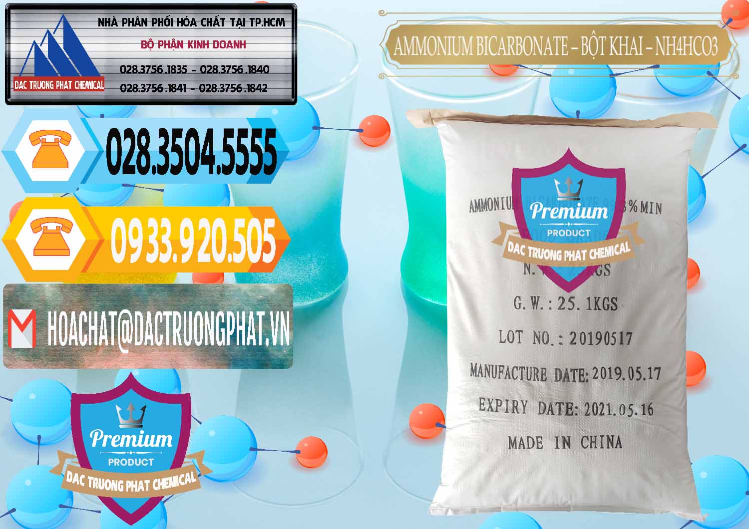 Nơi chuyên bán & cung cấp Ammonium Bicarbonate - Bột Khai Food Grade Trung Quốc China - 0018 - Công ty chuyên kinh doanh - cung cấp hóa chất tại TP.HCM - hoachattayrua.net