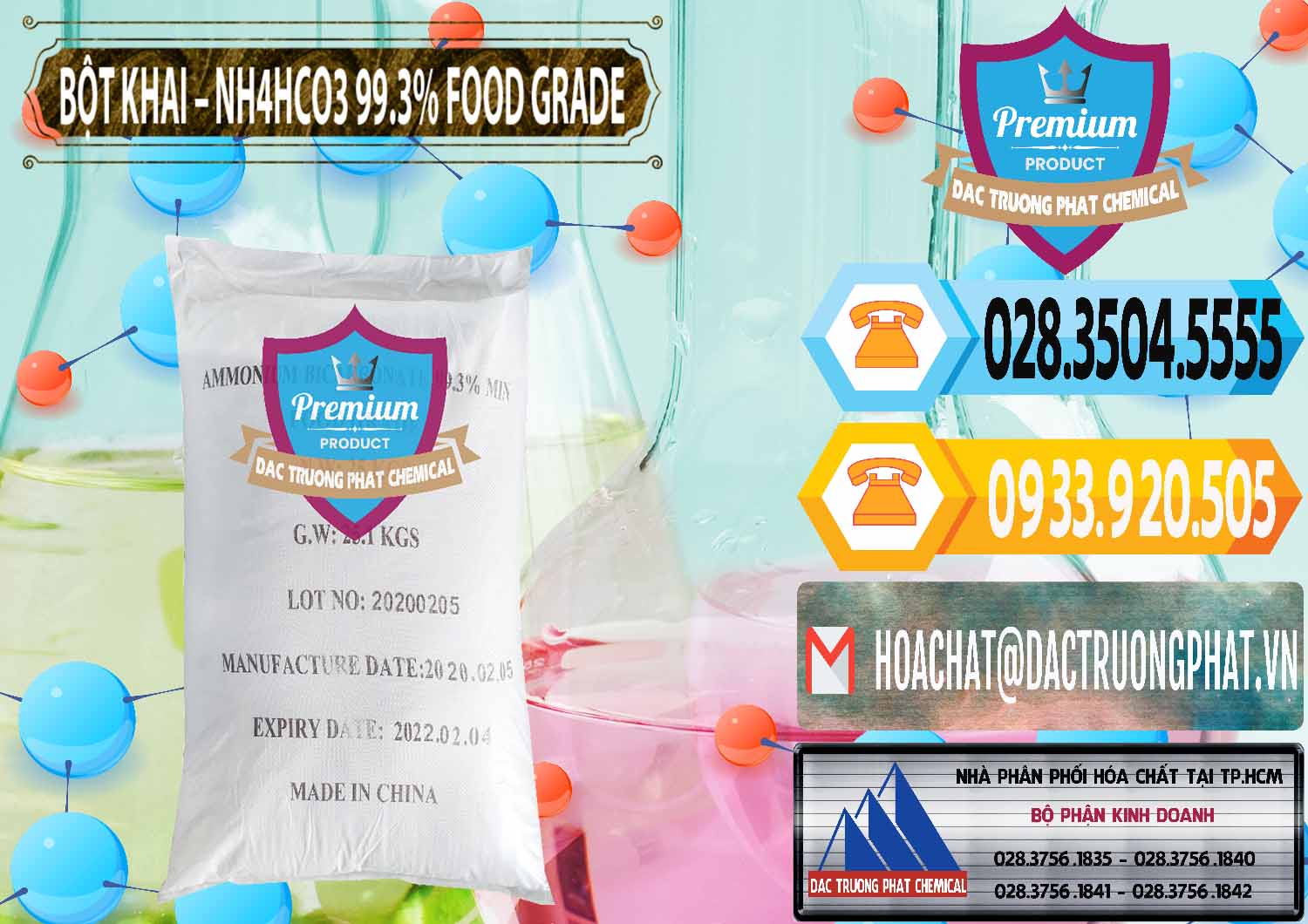 Cty cung ứng ( bán ) Ammonium Bicarbonate – Bột Khai NH4HCO3 Food Grade Trung Quốc China - 0019 - Đơn vị kinh doanh - phân phối hóa chất tại TP.HCM - hoachattayrua.net