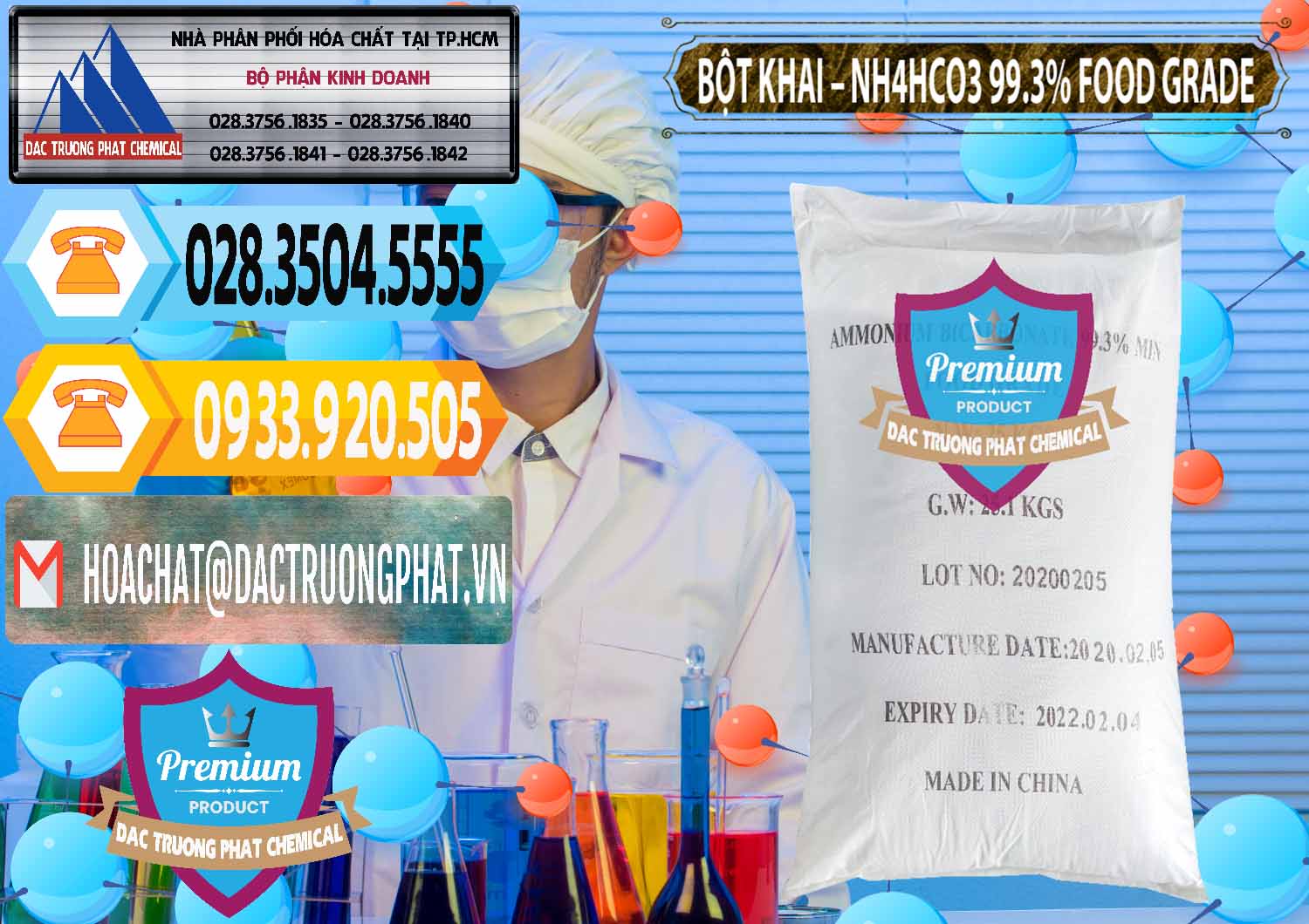 Nhà cung cấp _ bán Ammonium Bicarbonate – Bột Khai NH4HCO3 Food Grade Trung Quốc China - 0019 - Nơi chuyên nhập khẩu và phân phối hóa chất tại TP.HCM - hoachattayrua.net