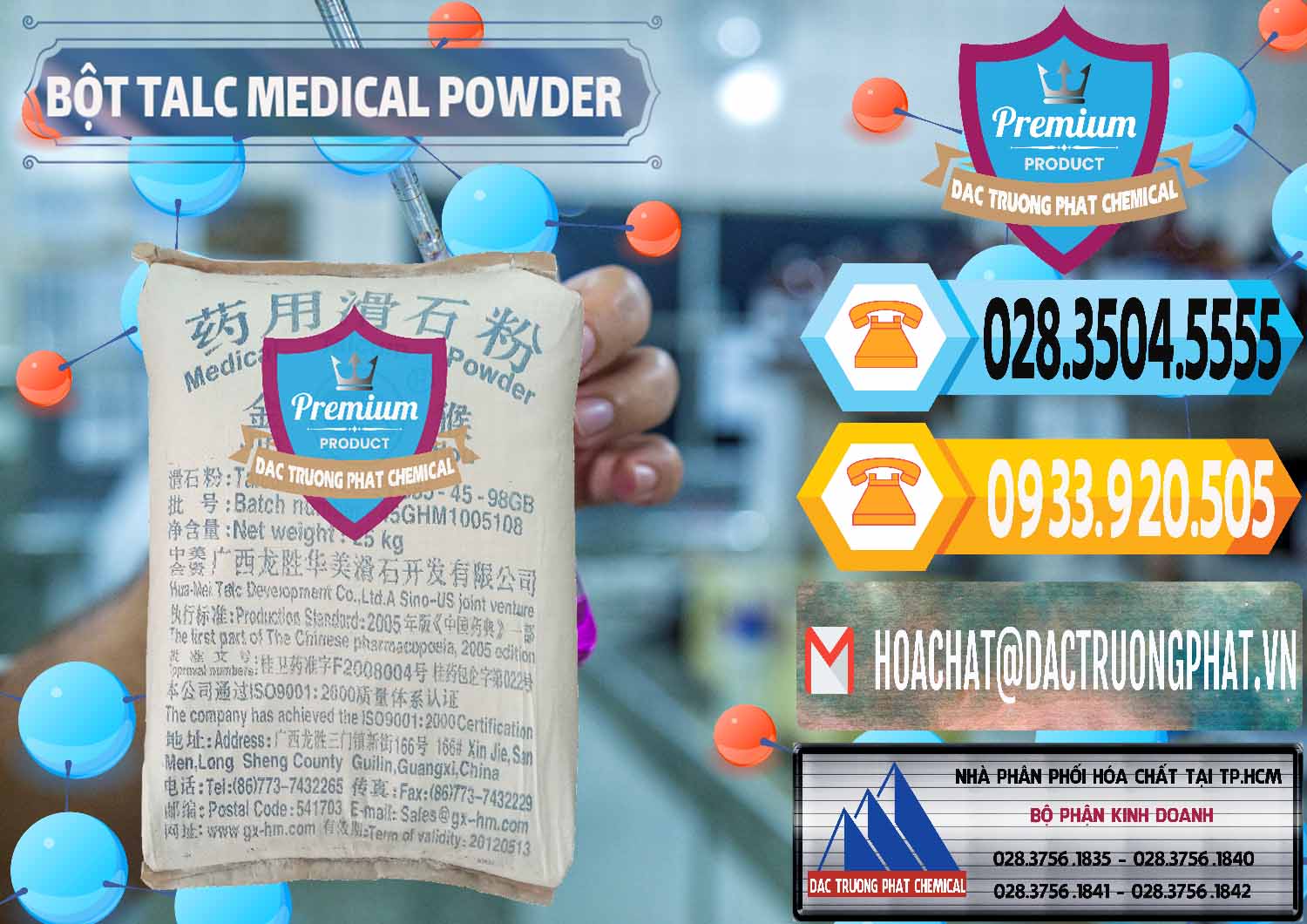 Nhà phân phối - bán Bột Talc Medical Powder Trung Quốc China - 0036 - Công ty cung cấp - kinh doanh hóa chất tại TP.HCM - hoachattayrua.net