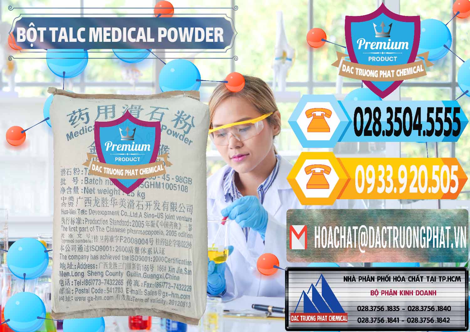 Nơi kinh doanh & bán Bột Talc Medical Powder Trung Quốc China - 0036 - Đơn vị phân phối _ cung cấp hóa chất tại TP.HCM - hoachattayrua.net
