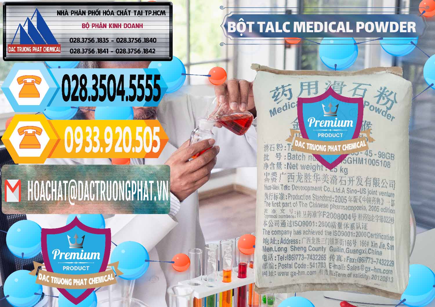 Nơi bán & cung ứng Bột Talc Medical Powder Trung Quốc China - 0036 - Cty kinh doanh _ phân phối hóa chất tại TP.HCM - hoachattayrua.net
