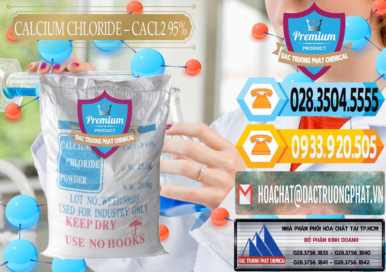 Nơi nhập khẩu - bán CaCl2 – Canxi Clorua 95% Trung Quốc China - 0039 - Cty chuyên phân phối ( bán ) hóa chất tại TP.HCM - hoachattayrua.net