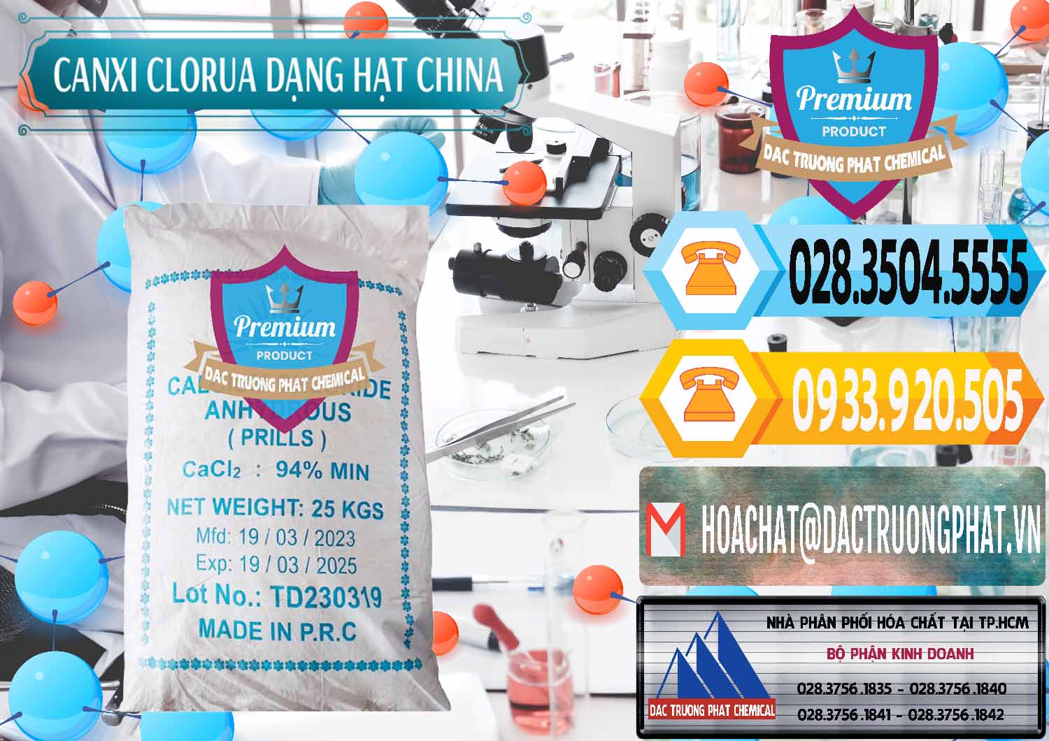 Bán ( cung cấp ) CaCl2 – Canxi Clorua 94% Dạng Hạt Trung Quốc China - 0373 - Nơi chuyên phân phối và bán hóa chất tại TP.HCM - hoachattayrua.net