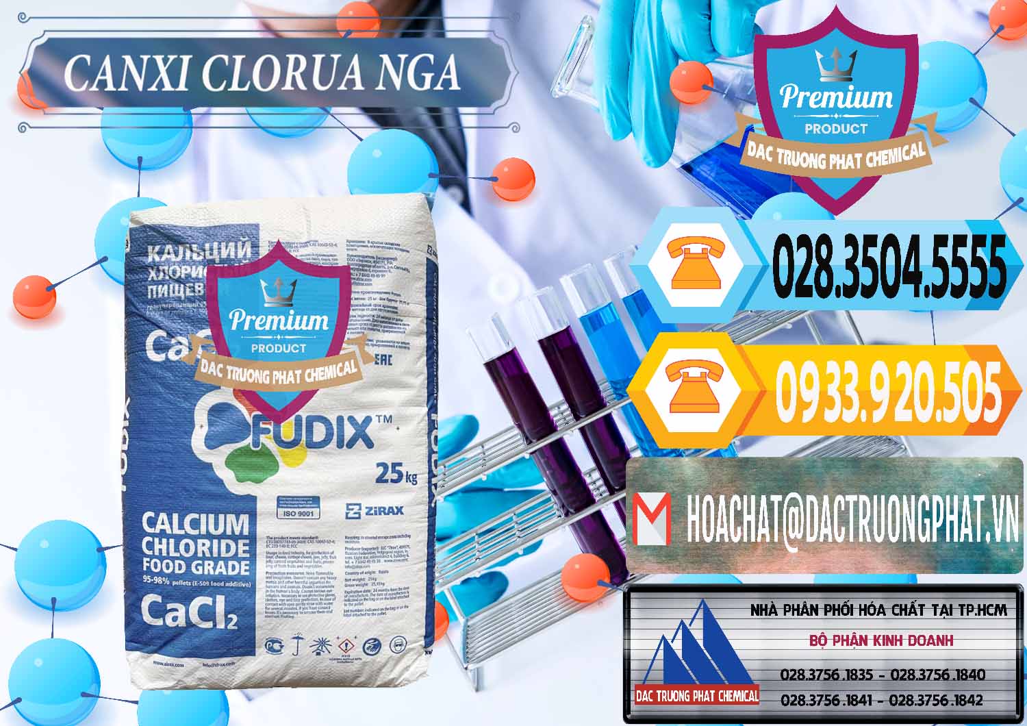 Nơi chuyên phân phối _ bán CaCl2 – Canxi Clorua Nga Russia - 0430 - Nơi cung cấp và kinh doanh hóa chất tại TP.HCM - hoachattayrua.net