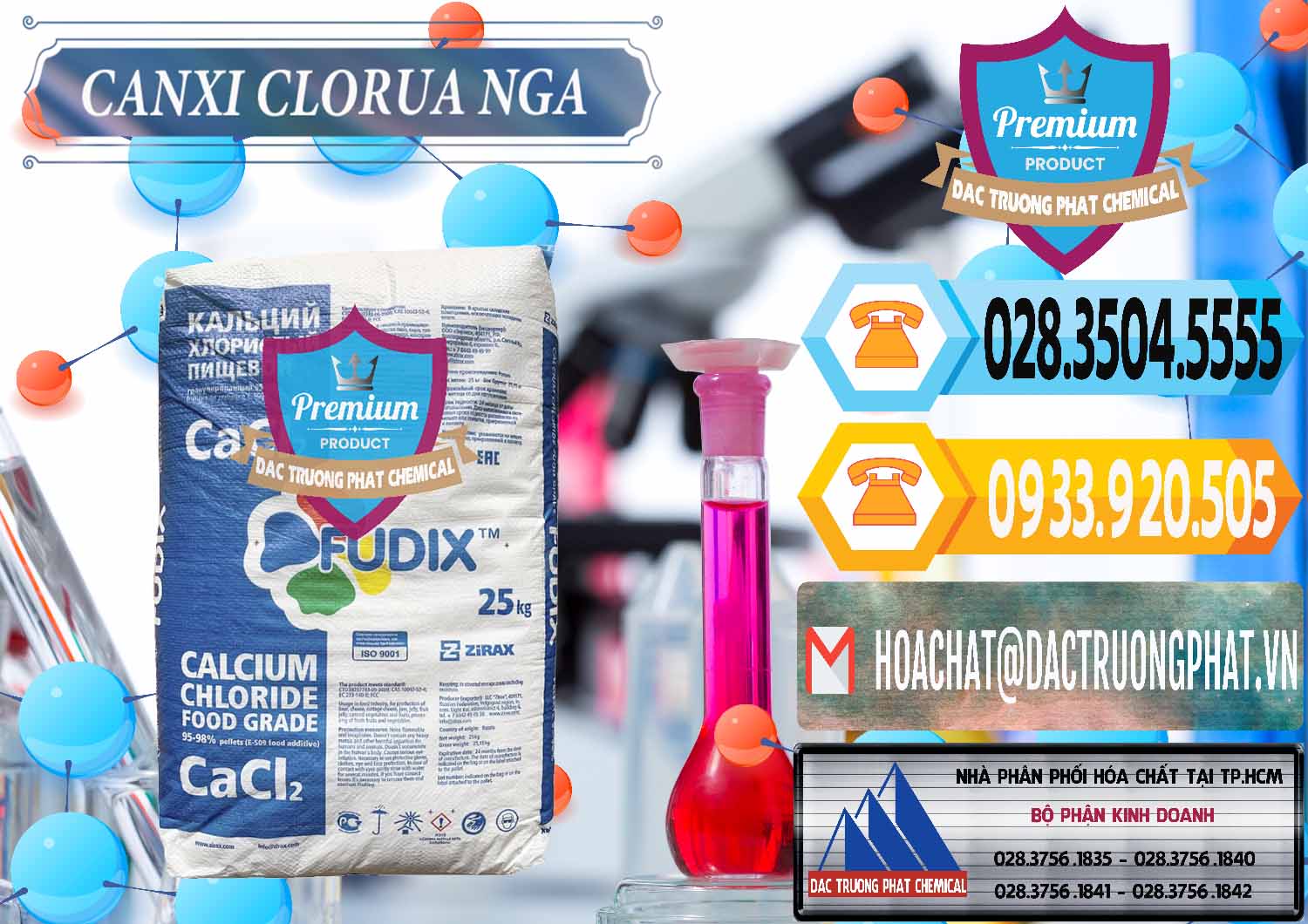 Cty chuyên phân phối _ bán CaCl2 – Canxi Clorua Nga Russia - 0430 - Nơi phân phối ( bán ) hóa chất tại TP.HCM - hoachattayrua.net