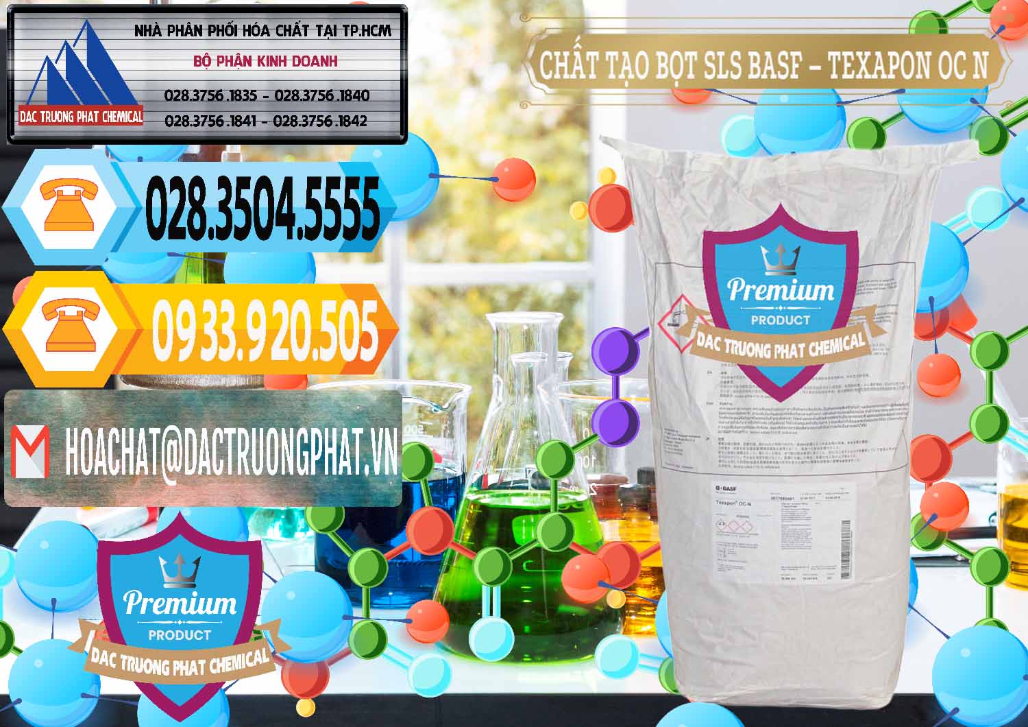 Nơi phân phối ( bán ) Chất Tạo Bọt SLS - Sodium Lauryl Sulfate BASF Texapon OC N - 0049 - Cty chuyên phân phối - bán hóa chất tại TP.HCM - hoachattayrua.net