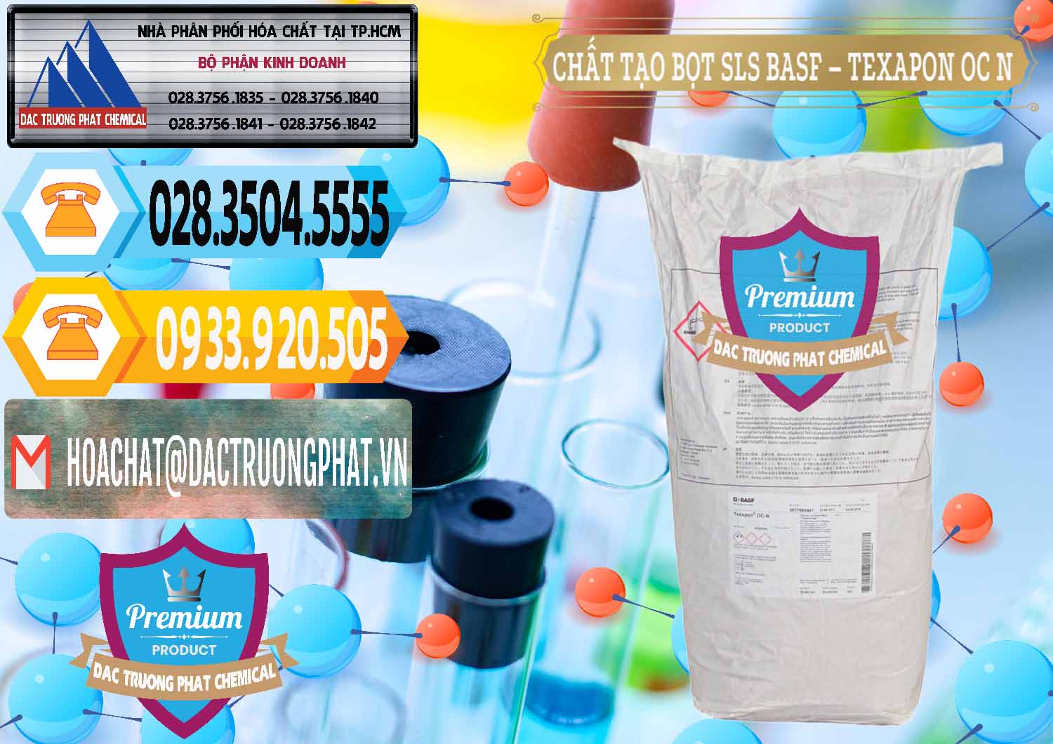 Cty chuyên cung cấp và bán Chất Tạo Bọt SLS - Sodium Lauryl Sulfate BASF Texapon OC N - 0049 - Nơi nhập khẩu và cung cấp hóa chất tại TP.HCM - hoachattayrua.net