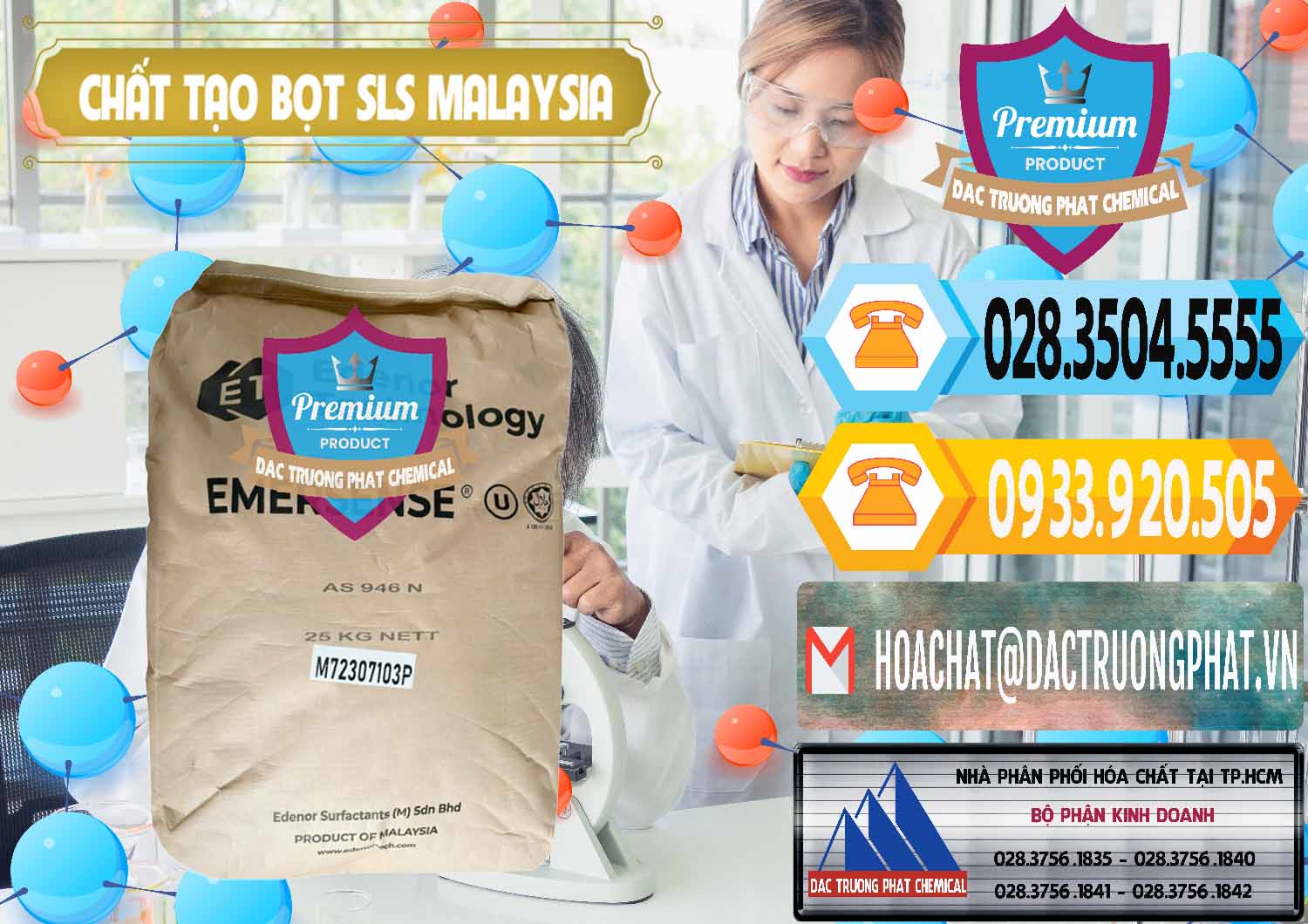 Nhà phân phối & bán Chất Tạo Bọt SLS Emersense Mã Lai Malaysia - 0381 - Nơi chuyên cung cấp và kinh doanh hóa chất tại TP.HCM - hoachattayrua.net