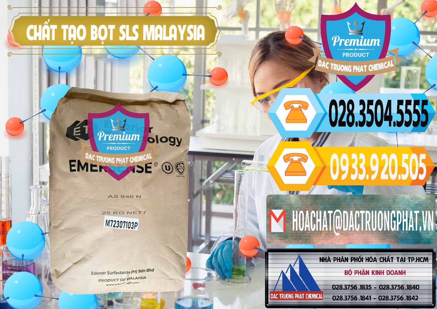 Công ty chuyên nhập khẩu ( bán ) Chất Tạo Bọt SLS Emersense Mã Lai Malaysia - 0381 - Phân phối - bán hóa chất tại TP.HCM - hoachattayrua.net