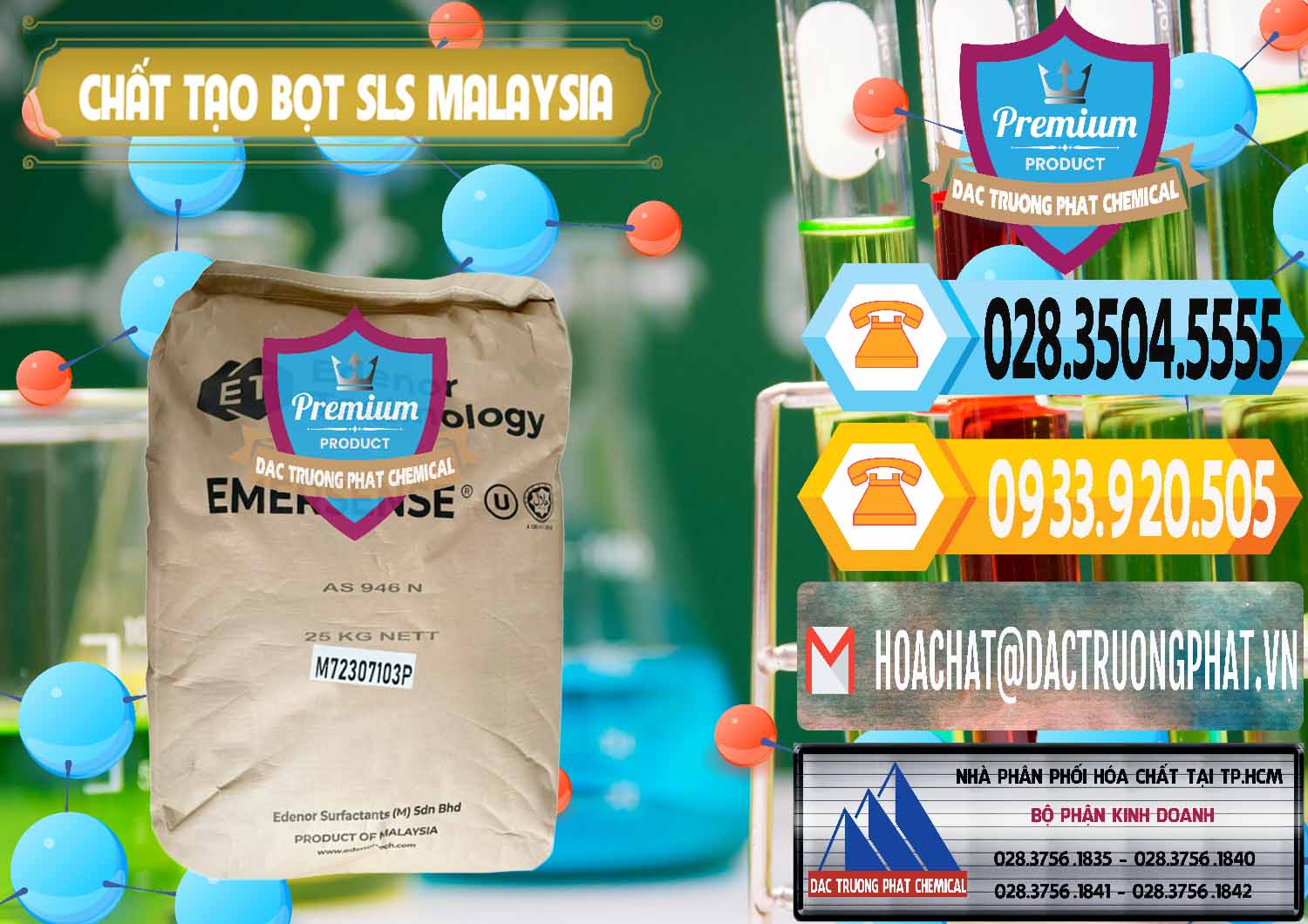 Cty nhập khẩu _ bán Chất Tạo Bọt SLS Emersense Mã Lai Malaysia - 0381 - Chuyên bán ( cung cấp ) hóa chất tại TP.HCM - hoachattayrua.net