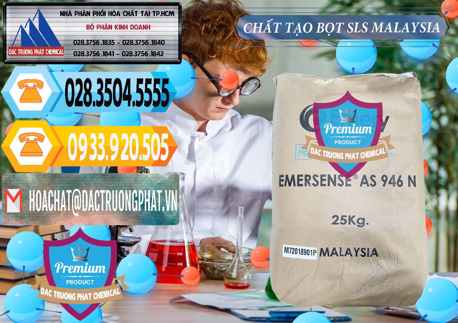 Cung cấp ( bán ) Chất Tạo Bọt SLS Emery - Emersense AS 946N Mã Lai Malaysia - 0423 - Chuyên nhập khẩu - phân phối hóa chất tại TP.HCM - hoachattayrua.net