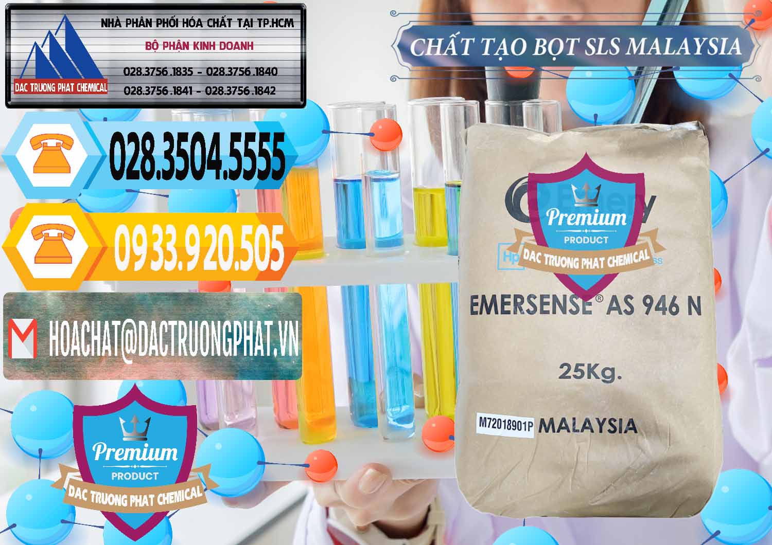 Nơi chuyên bán _ cung cấp Chất Tạo Bọt SLS Emery - Emersense AS 946N Mã Lai Malaysia - 0423 - Cty chuyên bán _ cung cấp hóa chất tại TP.HCM - hoachattayrua.net