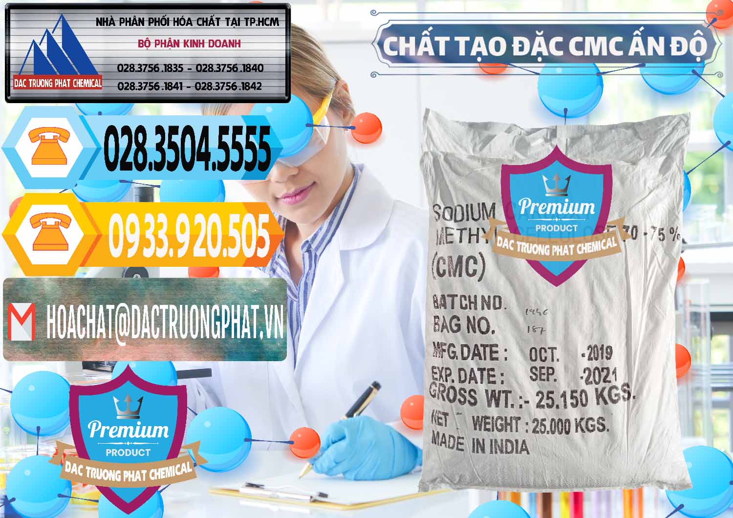 Công ty chuyên bán _ phân phối Chất Tạo Đặc CMC - Carboxyl Methyl Cellulose Ấn Độ India - 0044 - Cty chuyên kinh doanh _ cung cấp hóa chất tại TP.HCM - hoachattayrua.net