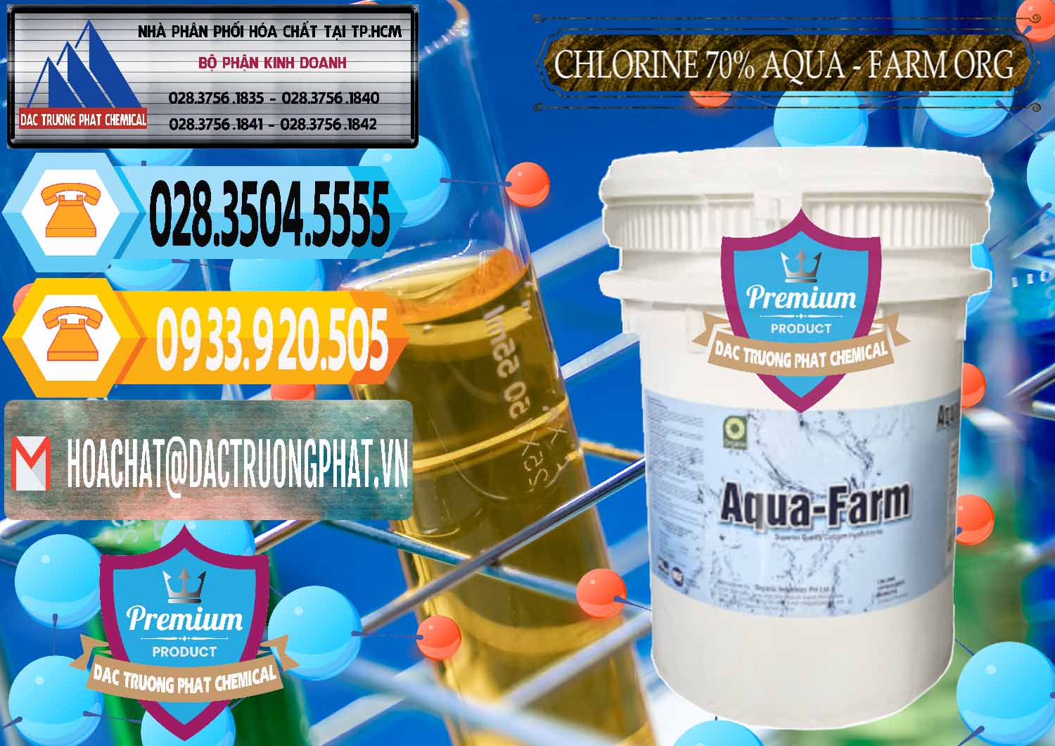 Công ty cung ứng ( bán ) Chlorine – Clorin 70% Aqua - Farm ORG Organic Ấn Độ India - 0246 - Công ty cung cấp _ phân phối hóa chất tại TP.HCM - hoachattayrua.net