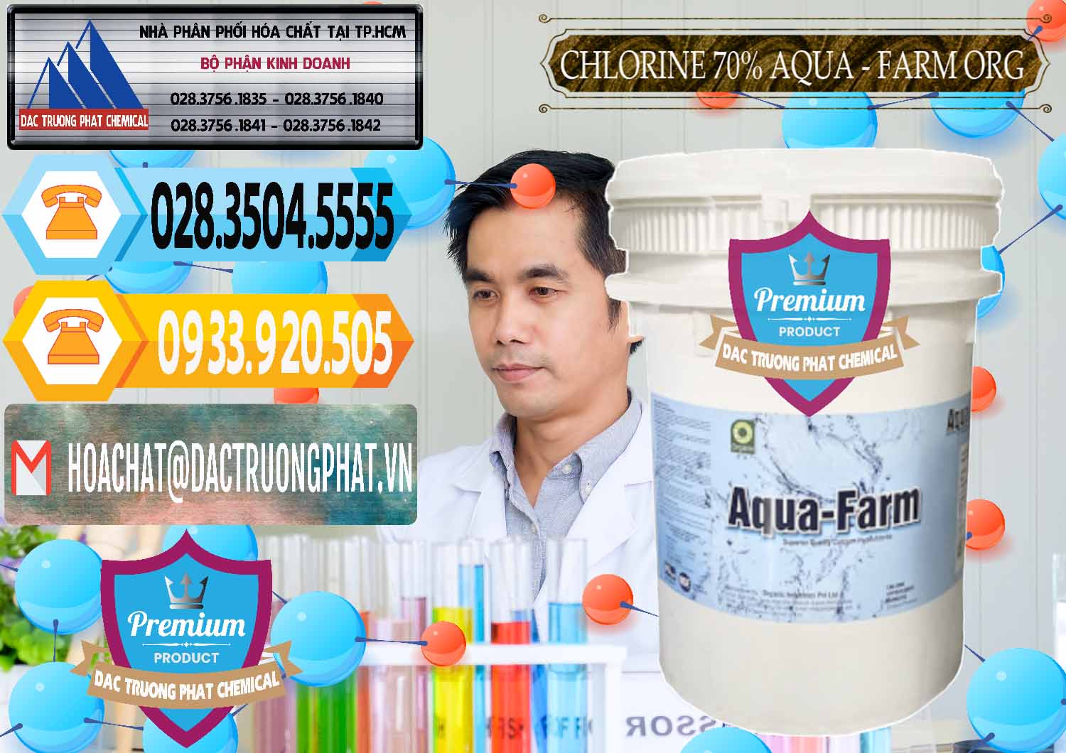 Cung cấp và bán Chlorine – Clorin 70% Aqua - Farm ORG Organic Ấn Độ India - 0246 - Đơn vị chuyên phân phối _ nhập khẩu hóa chất tại TP.HCM - hoachattayrua.net